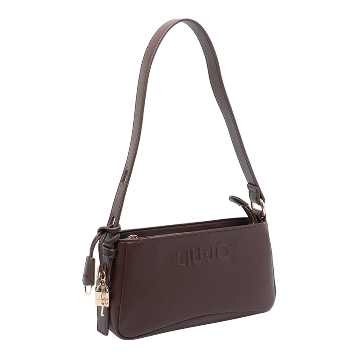 Liu •jo Medium Logo Shoulder Bag In Brown
