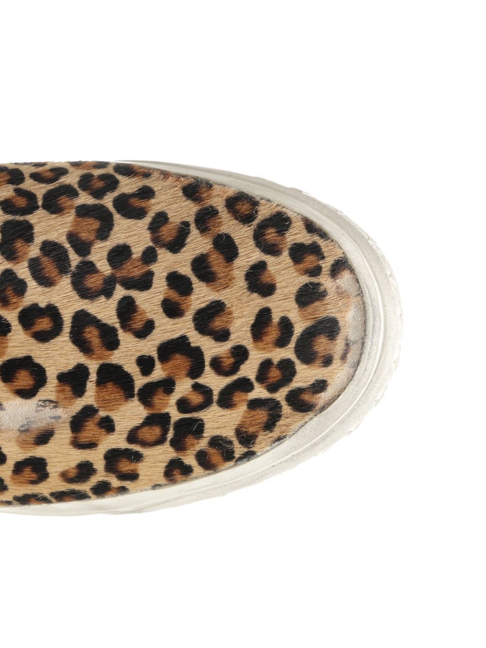 Golden Goose Brown Low Top Sneakers With Embossed Logo On The Heel And All-over Leopard Motif In Lea In Animalier