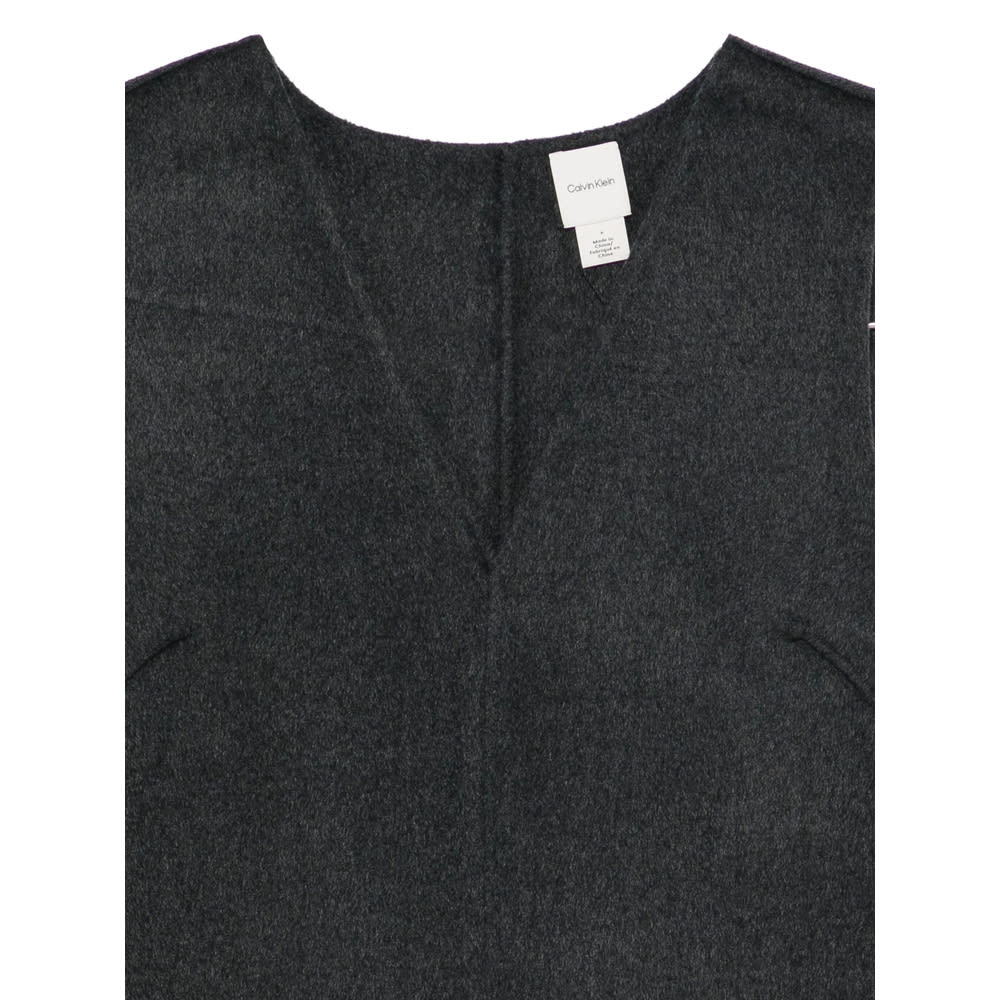 Calvin Klein V-neck Mini Dress In Multi