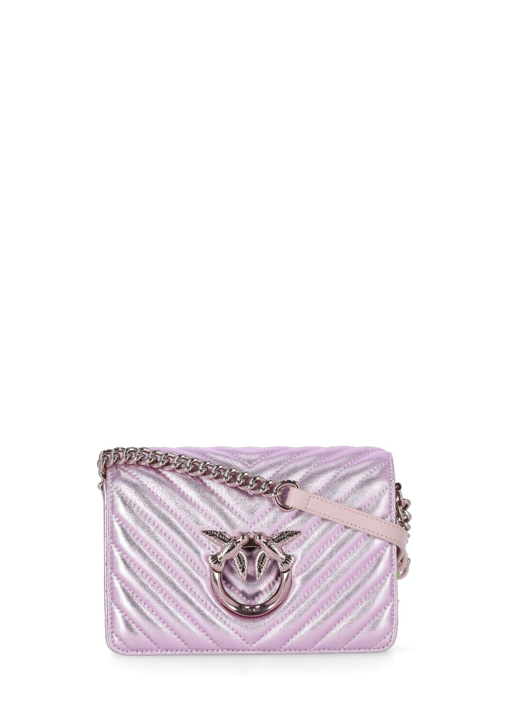 Pinko Love Click Metal Mini Bag In Purple