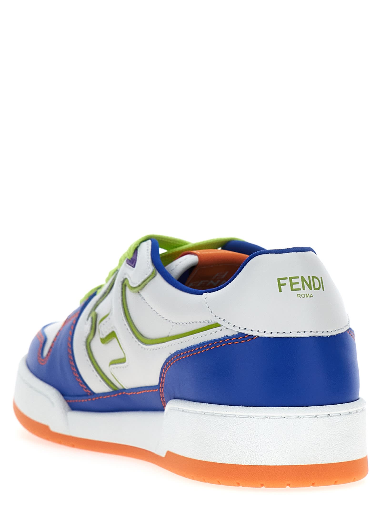 Shop Fendi Match Sneakers In Blue