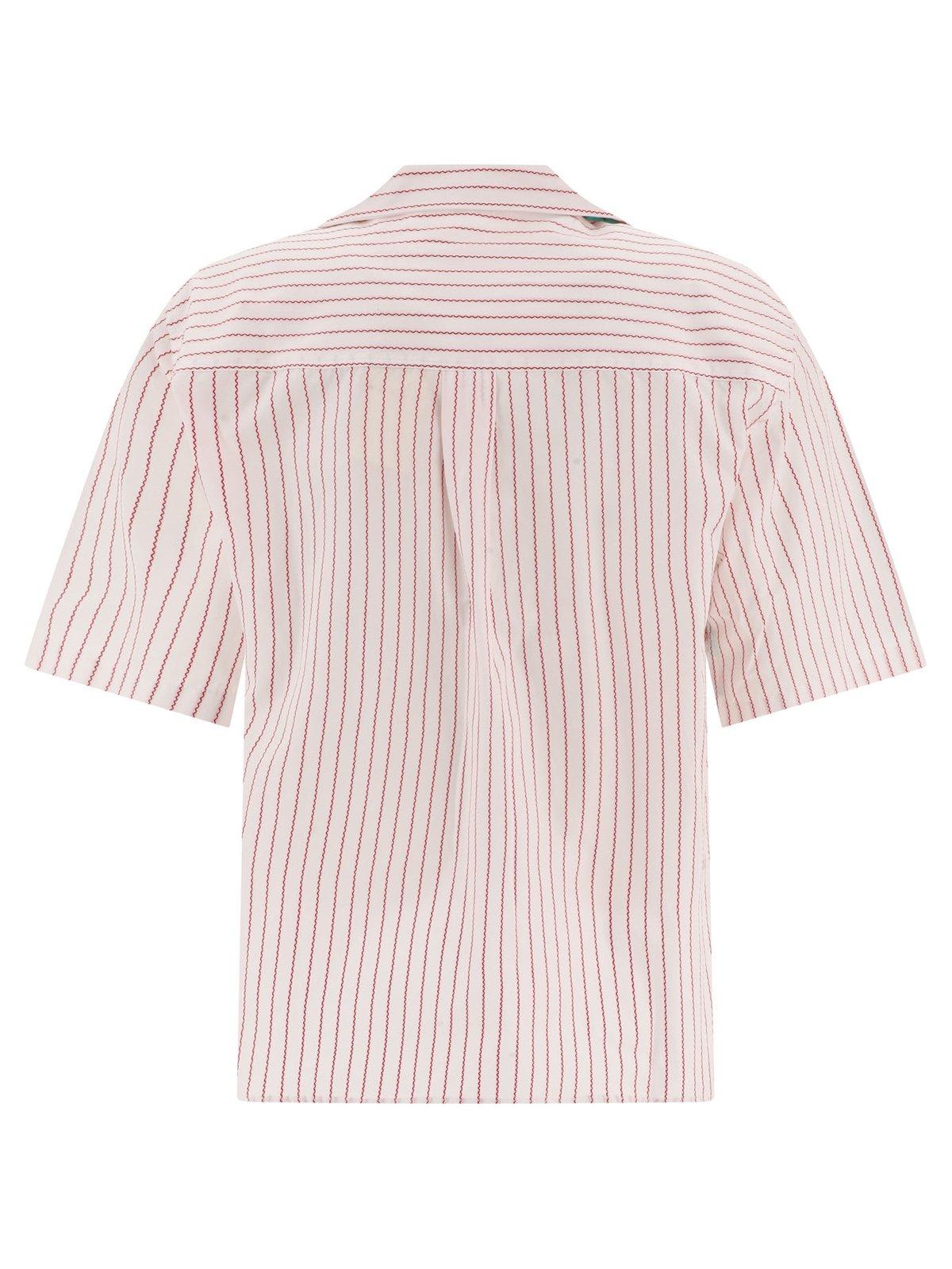 Shop Marni Short-sleeved Mix Printed Panelled Shirt In Multicolor
