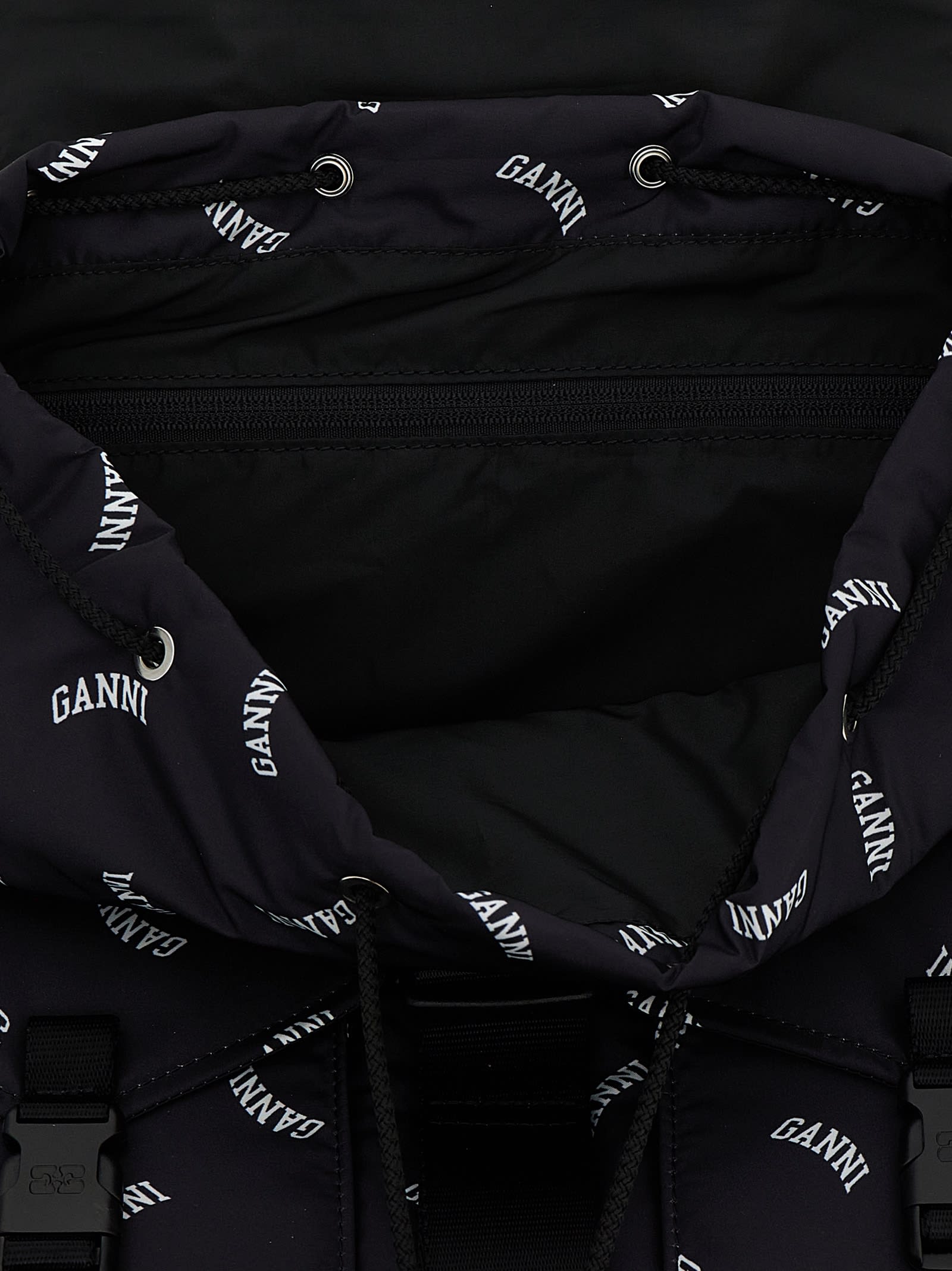 Ganni Re-tech Backpack In Black