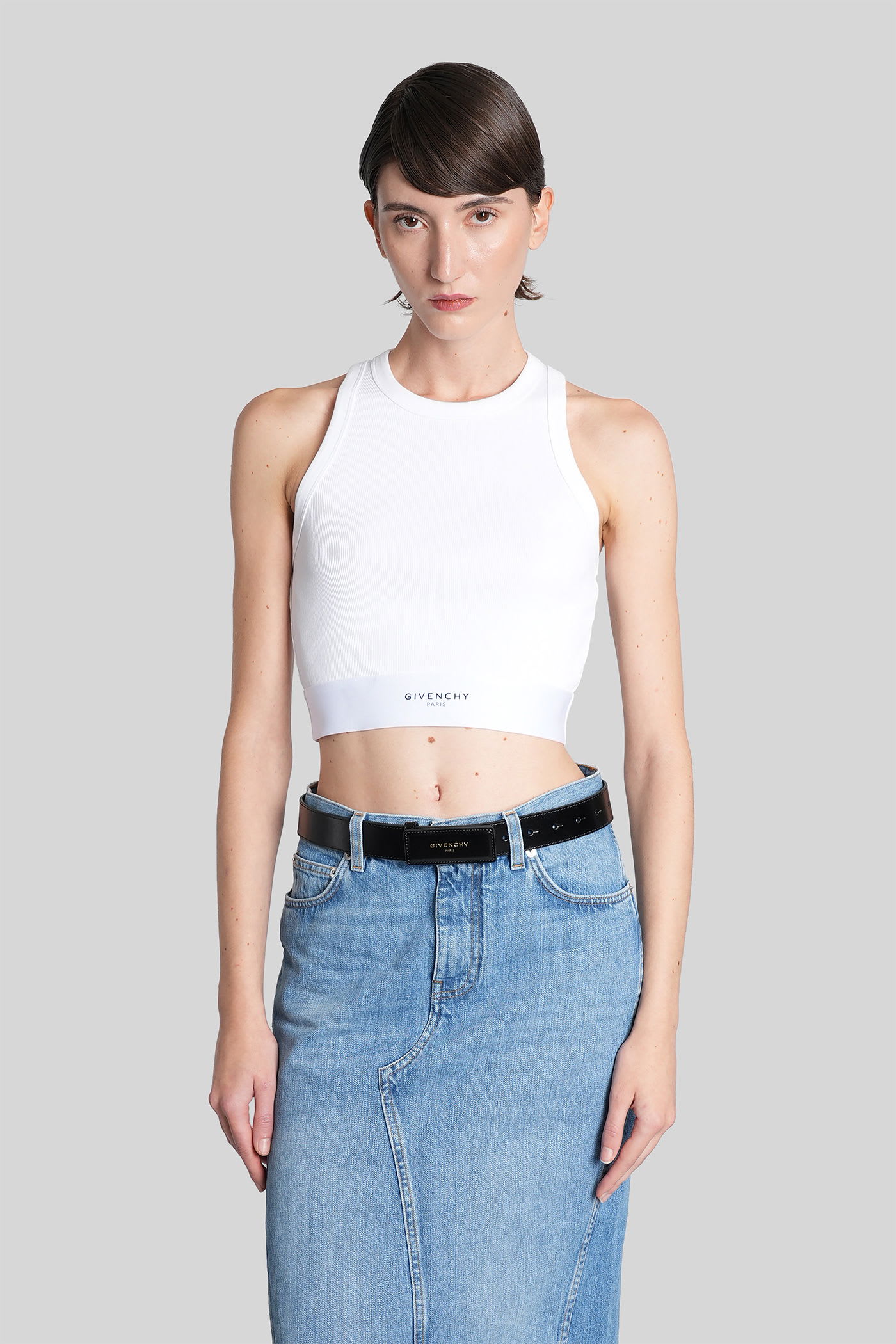 Givenchy Tank Top In White Cotton