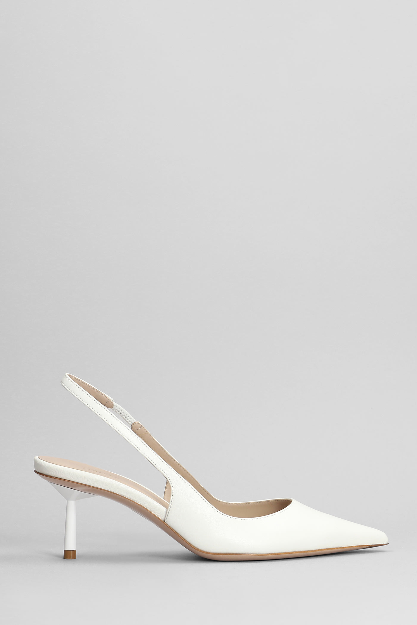 Shop Le Silla Bella Pumps In White Leather