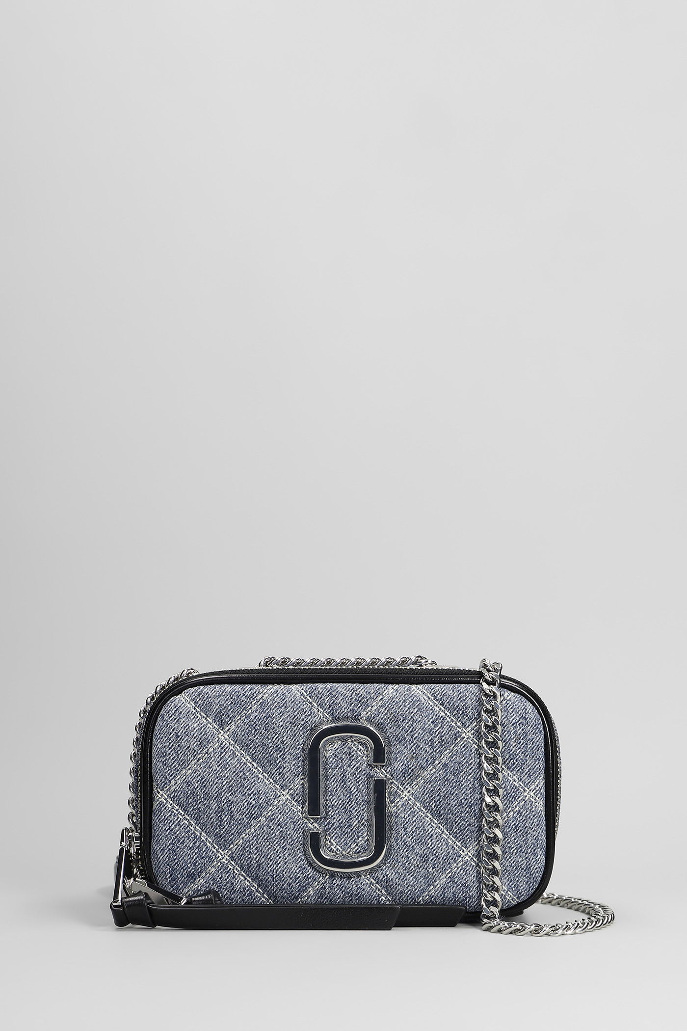 The Softshot Shoulder Bag In Blue Cotton