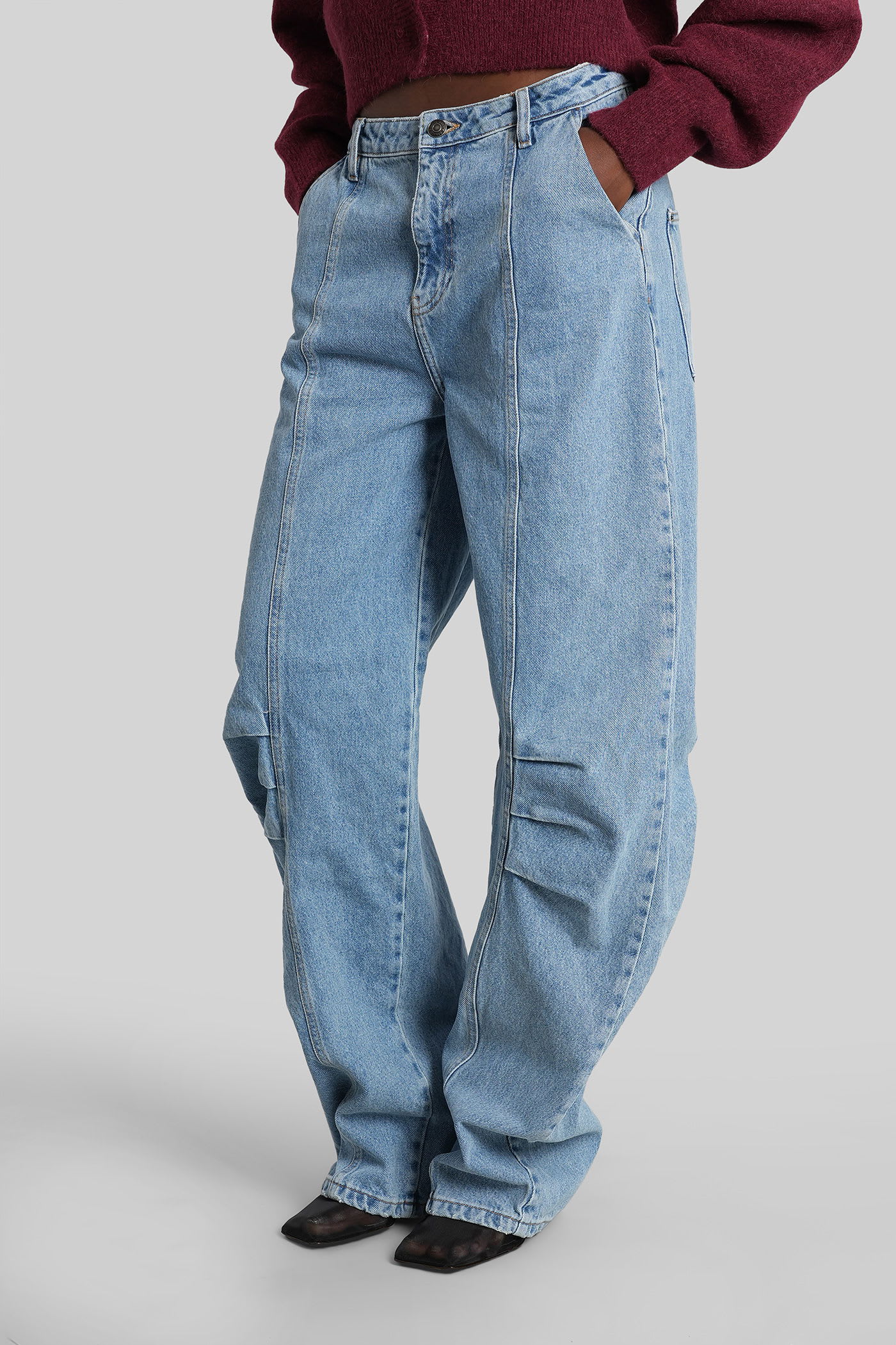 Rotate Birger Christensen Jeans In Blue Cotton In Blue