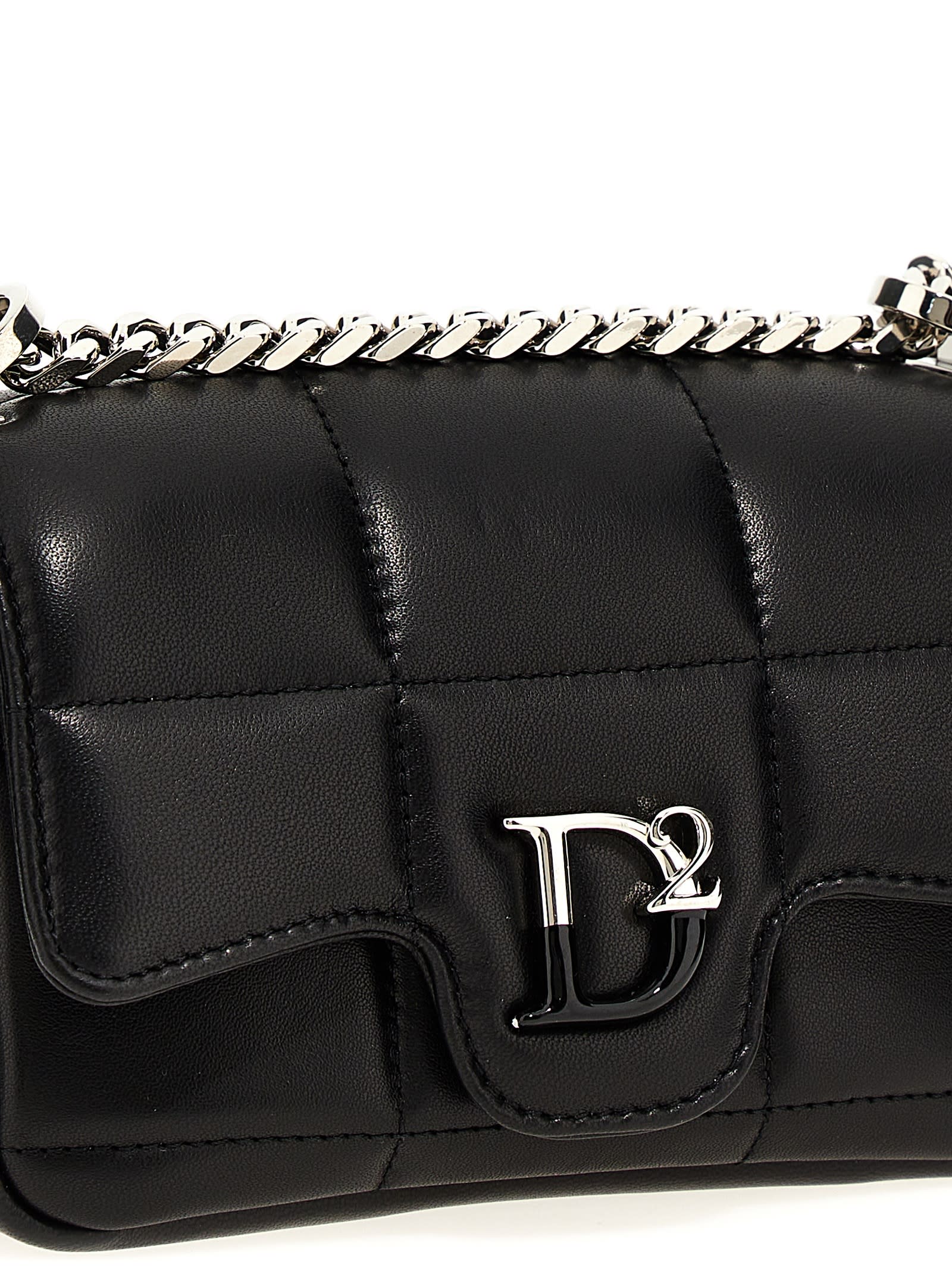 Shop Dsquared2 D2 Statement Soft Crossbody Bag In Black
