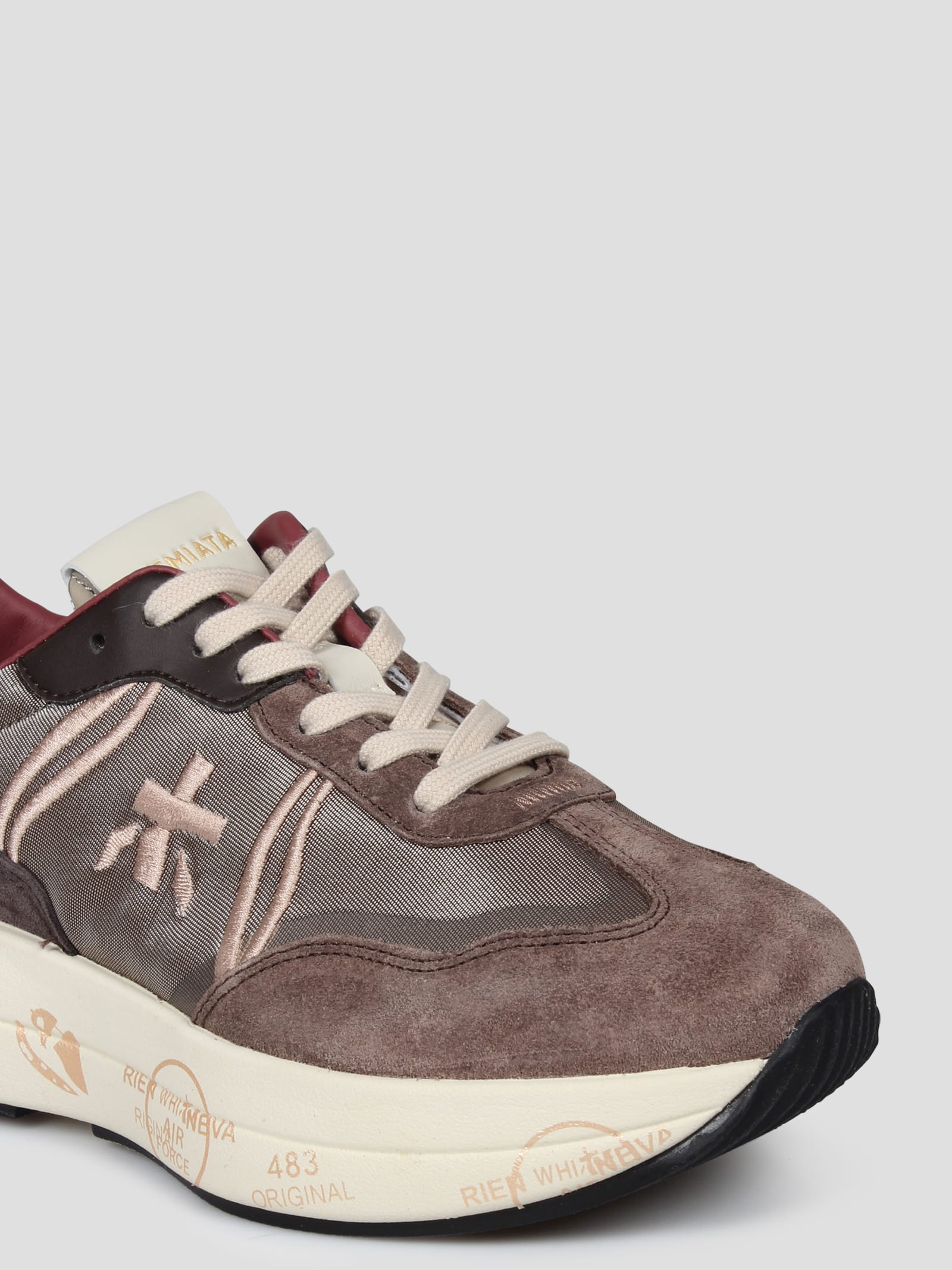 Shop Premiata Casie 7003 Sneakers In Brown