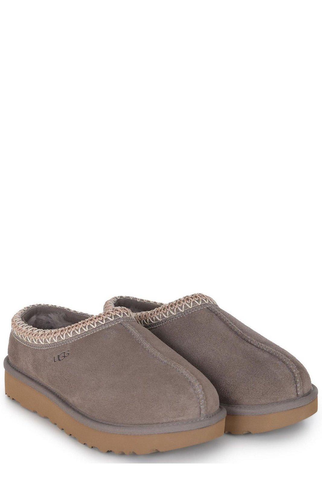 Ugg Tasman Logo Embossed Slippers In Gray