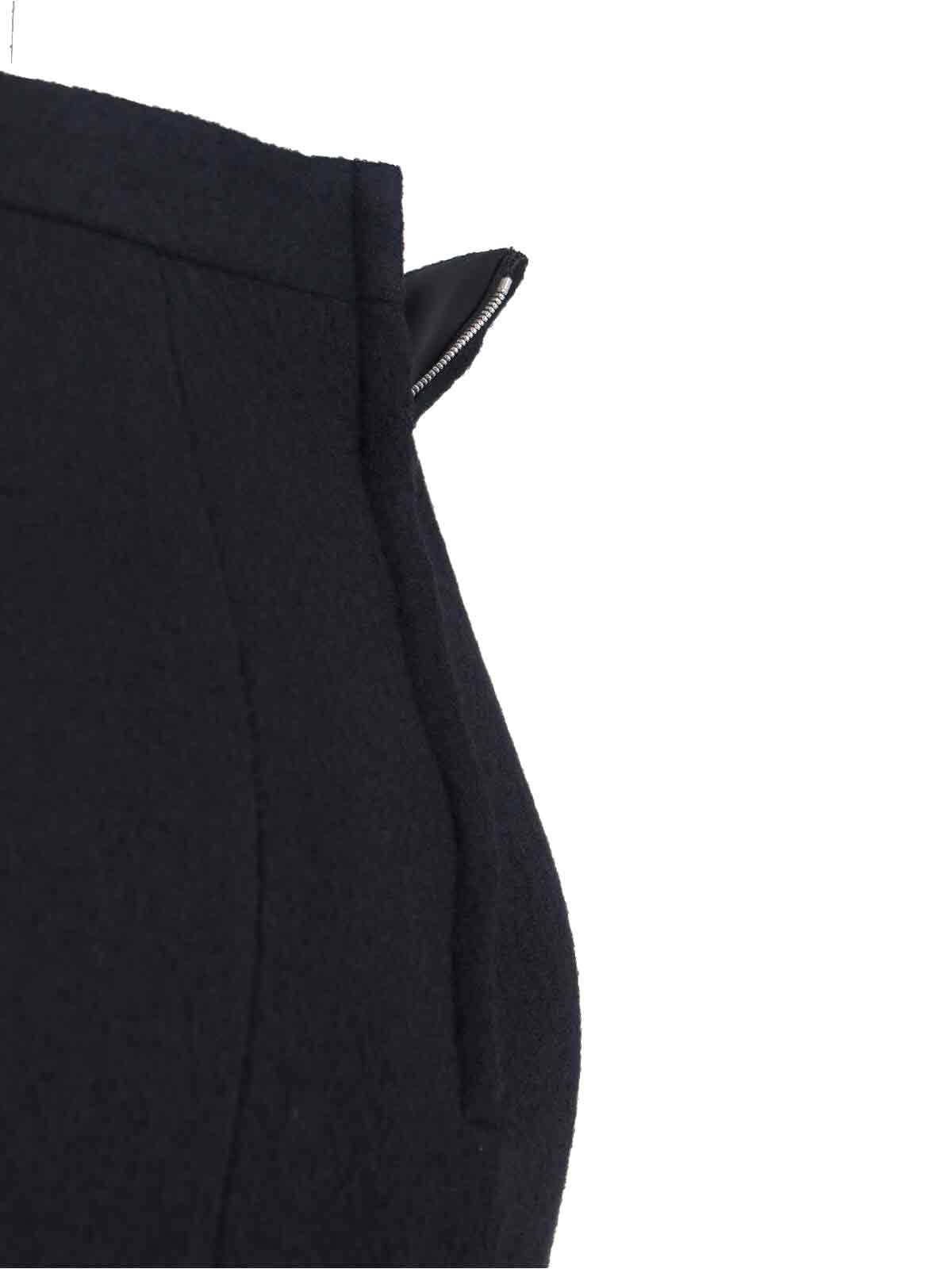 Dolce & Gabbana Virgin Wool Midi Skirt In Black