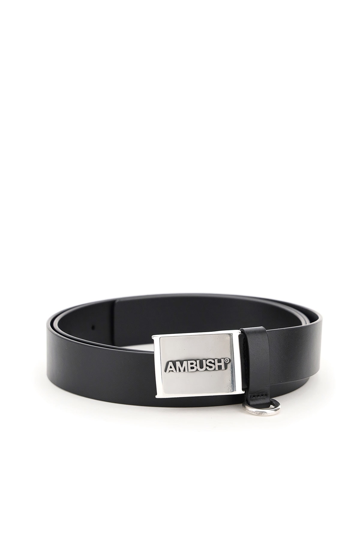 AMBUSH Leather Belt With Logo Buckle