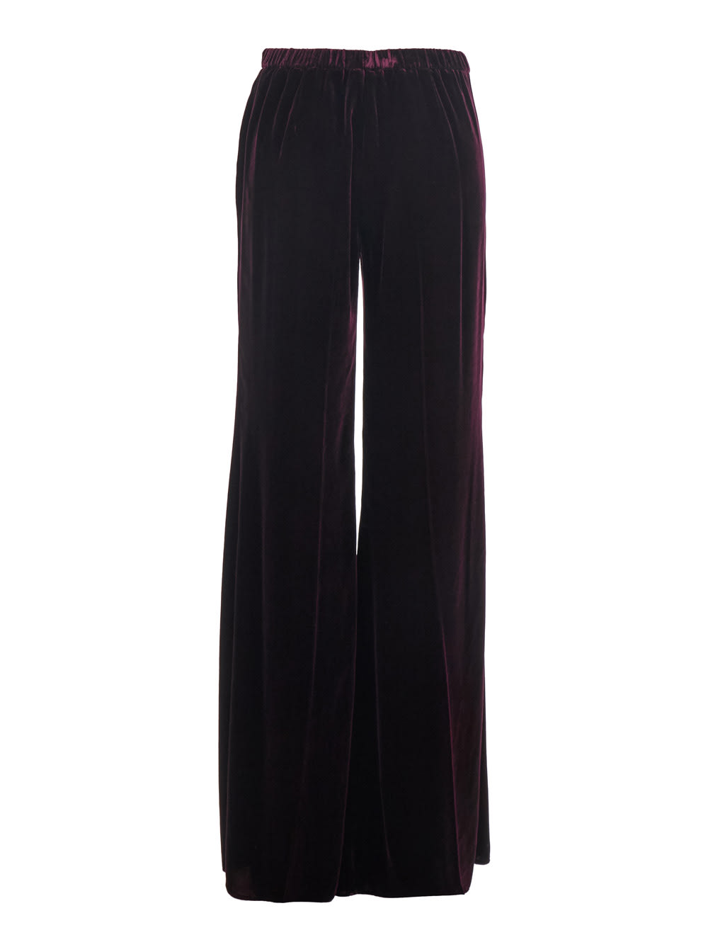 Forte Forte Plain Velvet Flare Pants In Burgundy