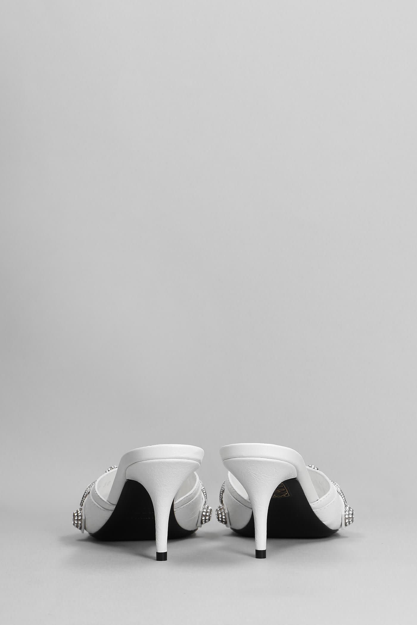 BALENCIAGA SLIPPER-MULE IN WHITE LEATHER