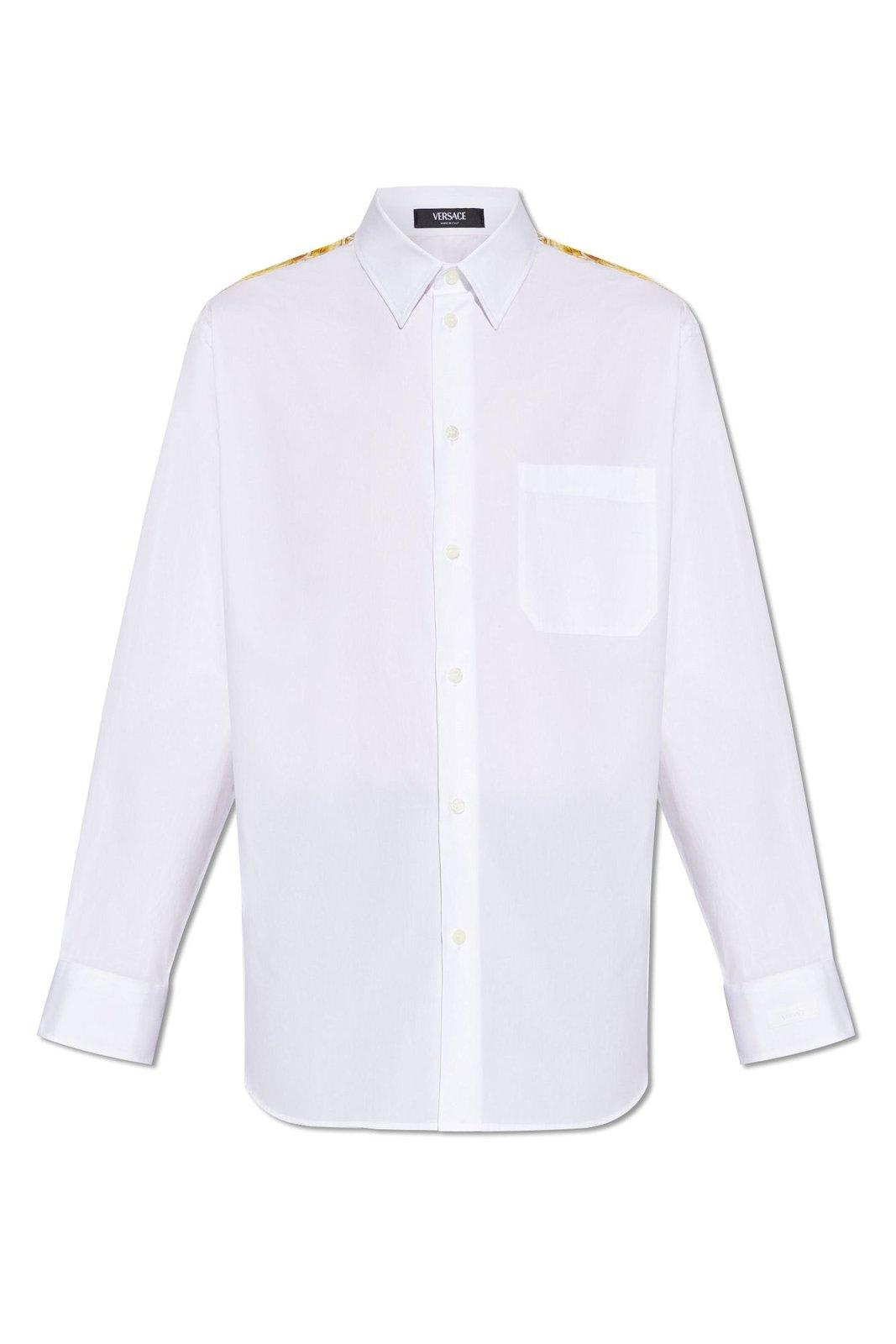 VERSACE BAROCCO-PANELLED BUTTON-UP SHIRT