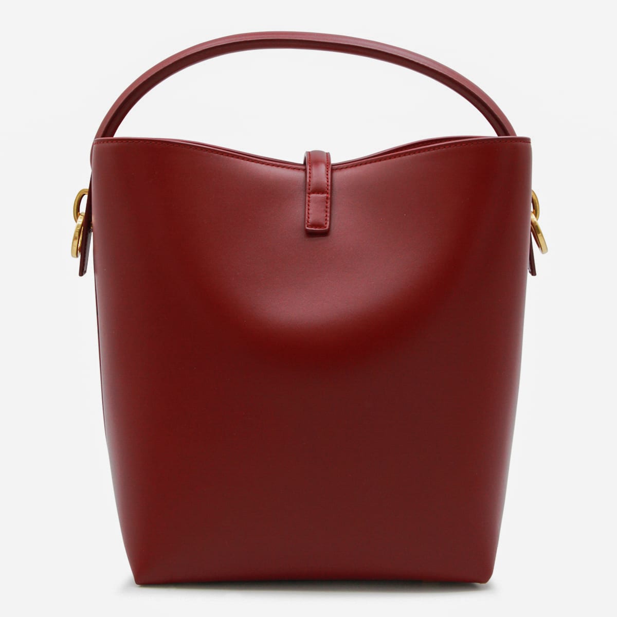 Saint Laurent Red Leather Le 37 Satchel In Burgundy