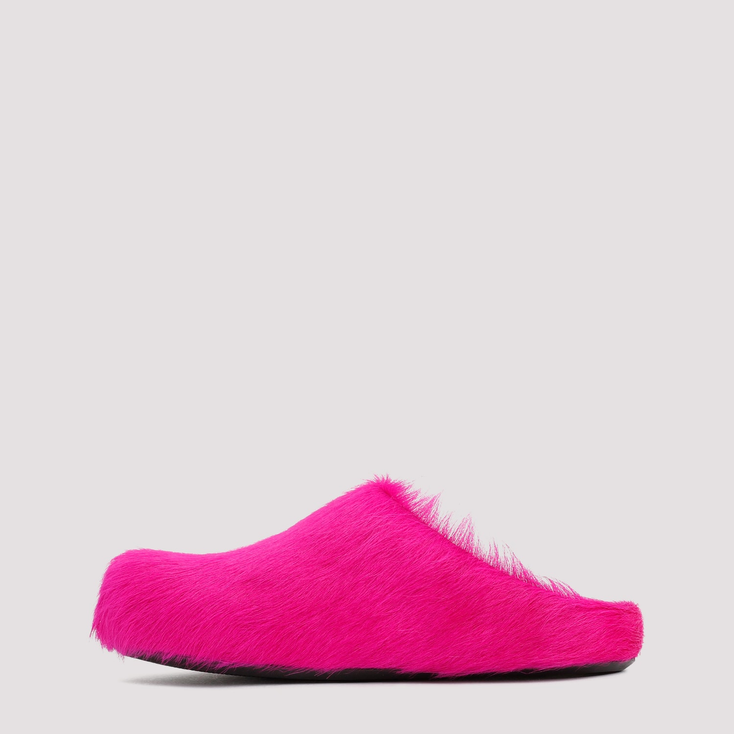 Marni Fuchsia Calf Hair Fussbett Mules In Multi