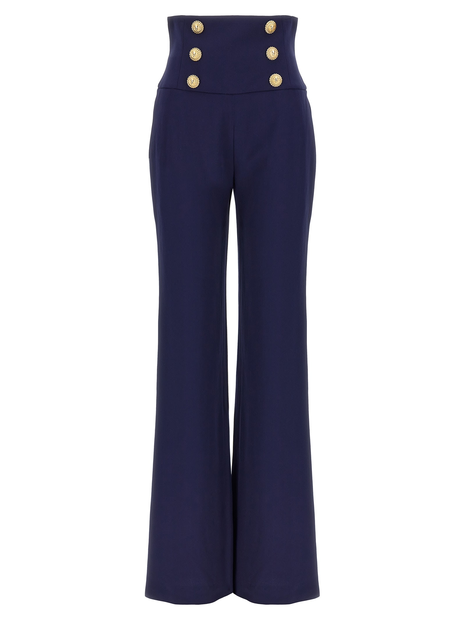 Shop Balmain Chiocciola Pants In Blue