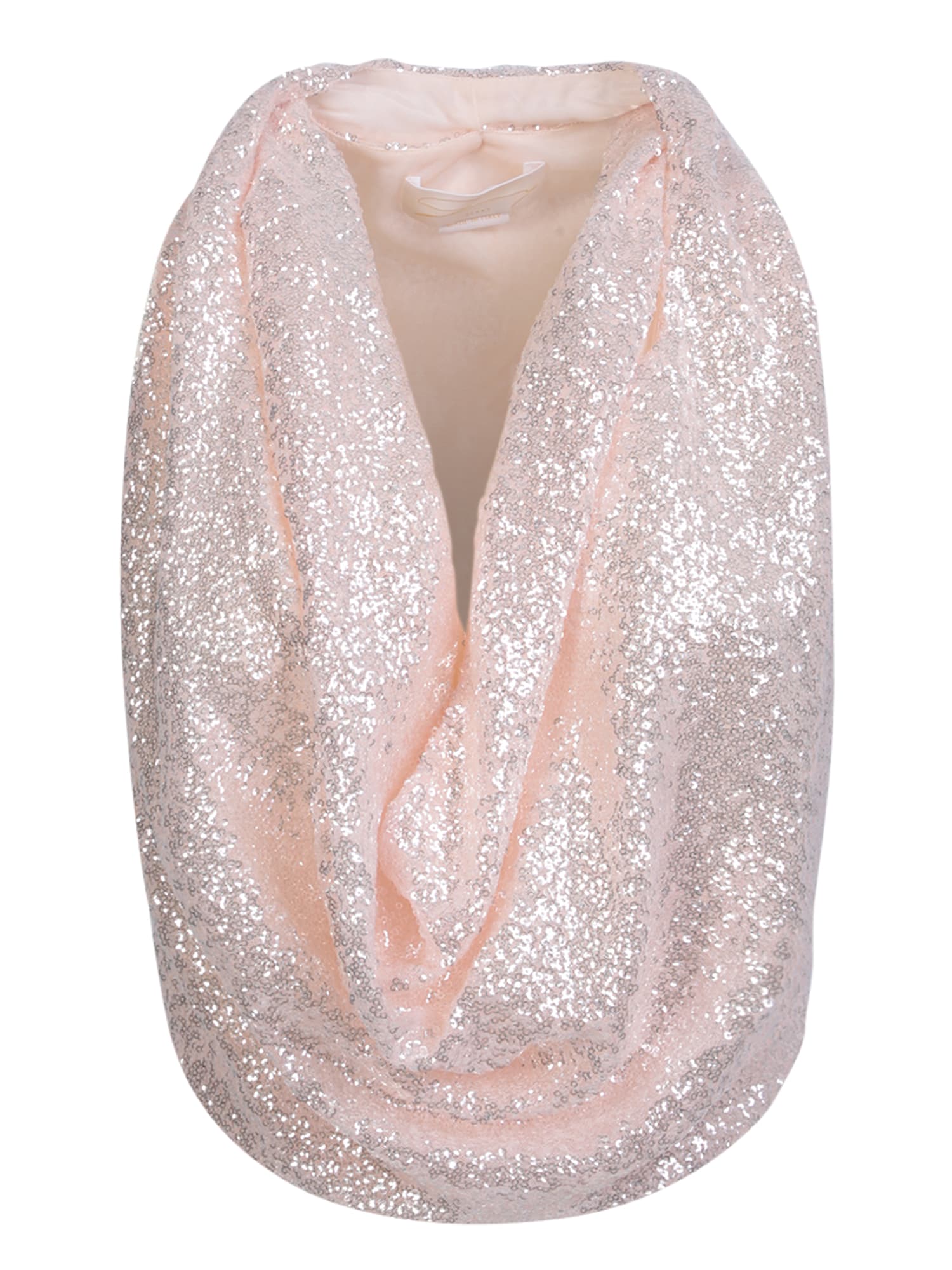GENNY LIGHT PINK SEQUINS DRAPED TOP BY GENNY
