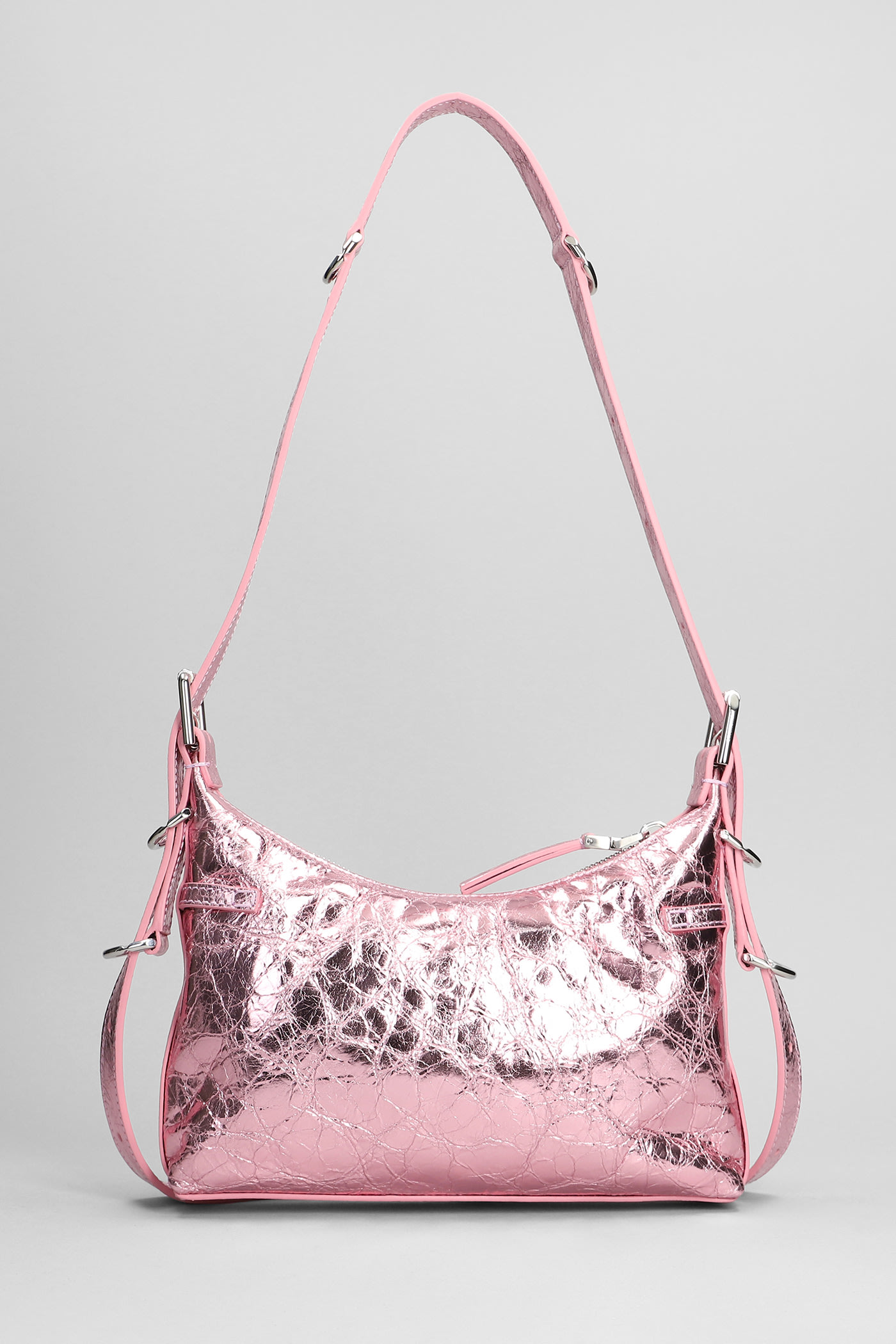 Givenchy Voyou Shoulder Bag In Rose-pink Leather In Rose-pink