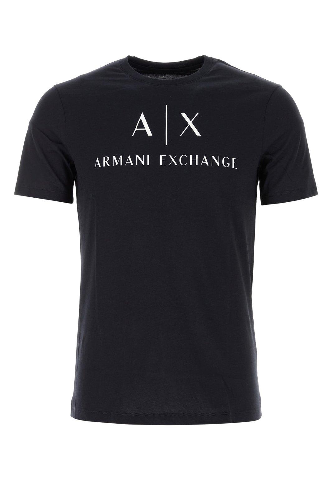 Armani Collezioni Logo Printed Crewneck T-shirt