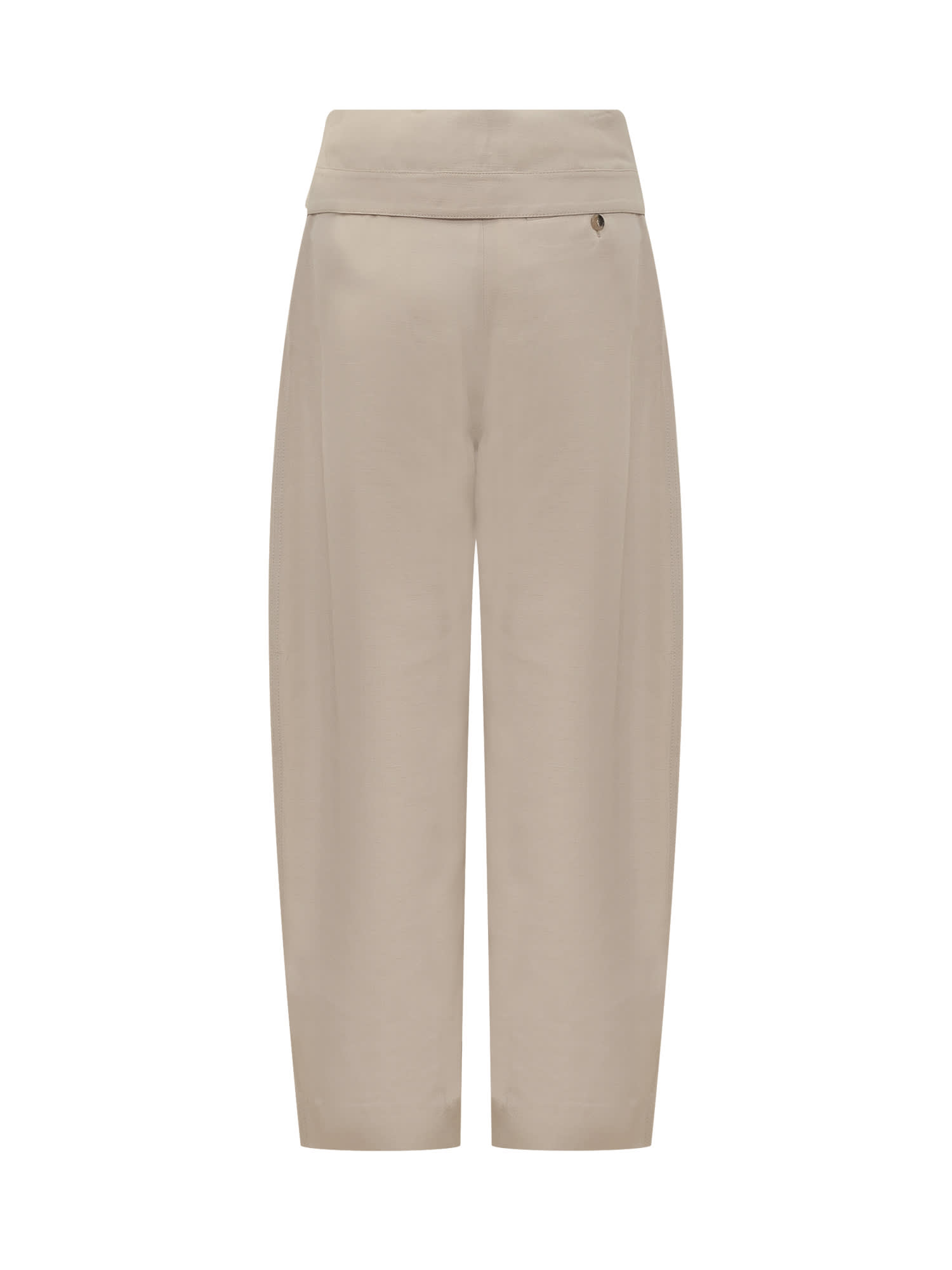 Jw Anderson Fold Over Trousers In Beige