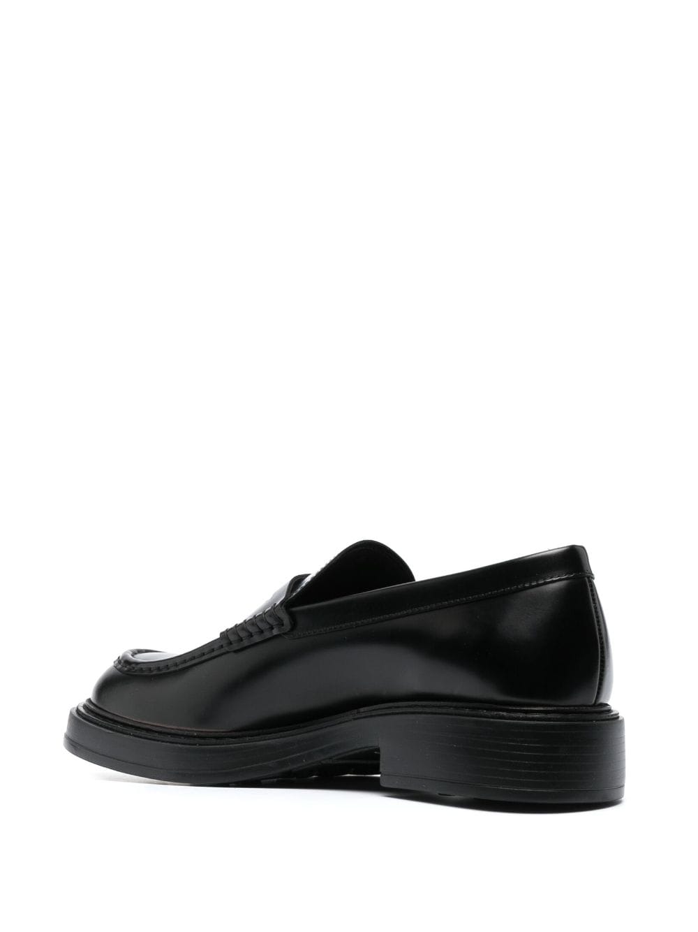 Tod's Smooth Leather Loafers In Black