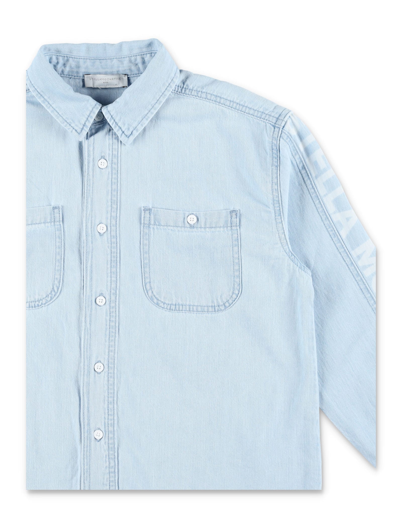 STELLA MCCARTNEY KID - BRANDED DENIM SHIRT 