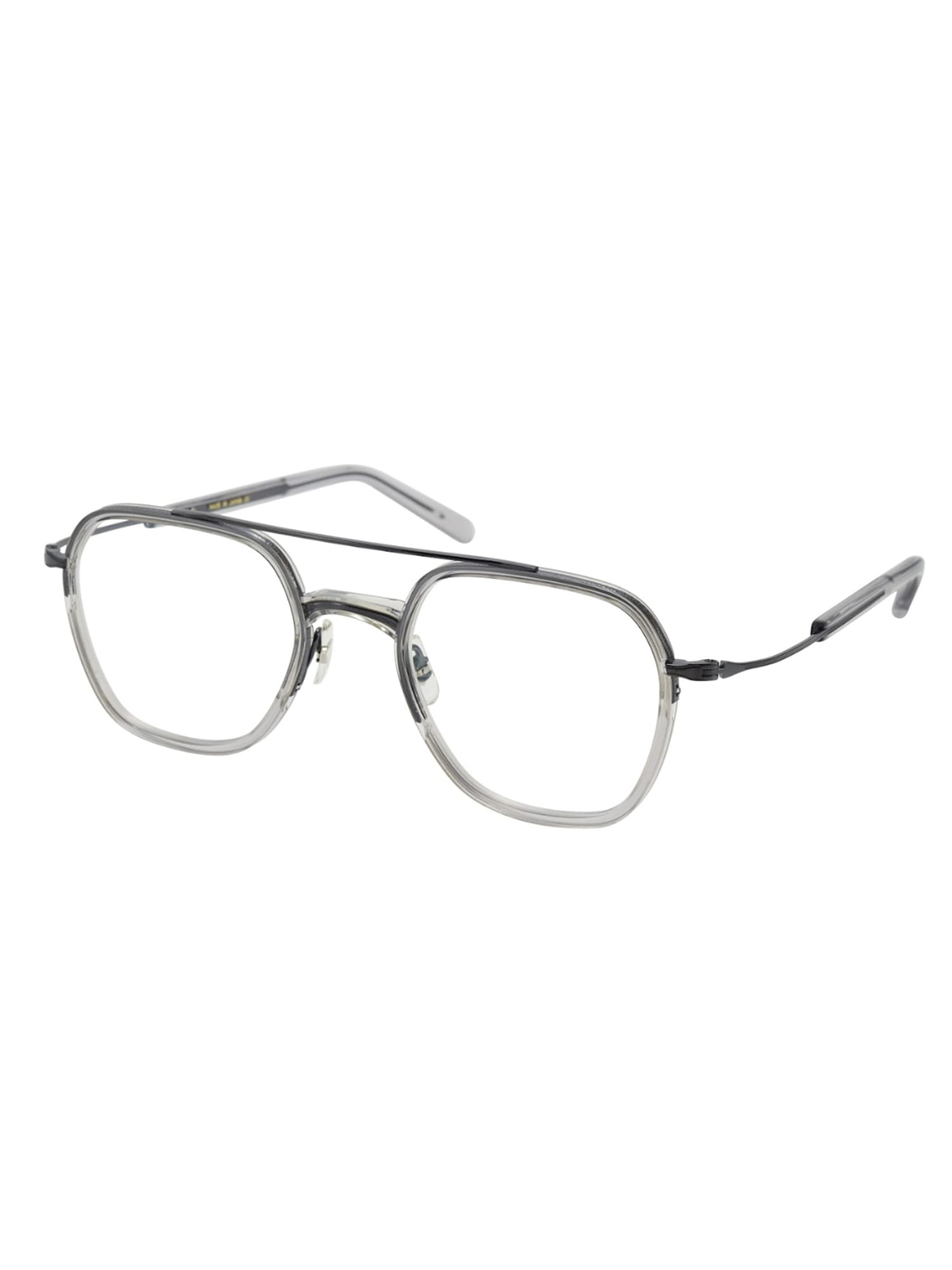 Shop Masunaga Gms/115 Eyewear In Clear Gry