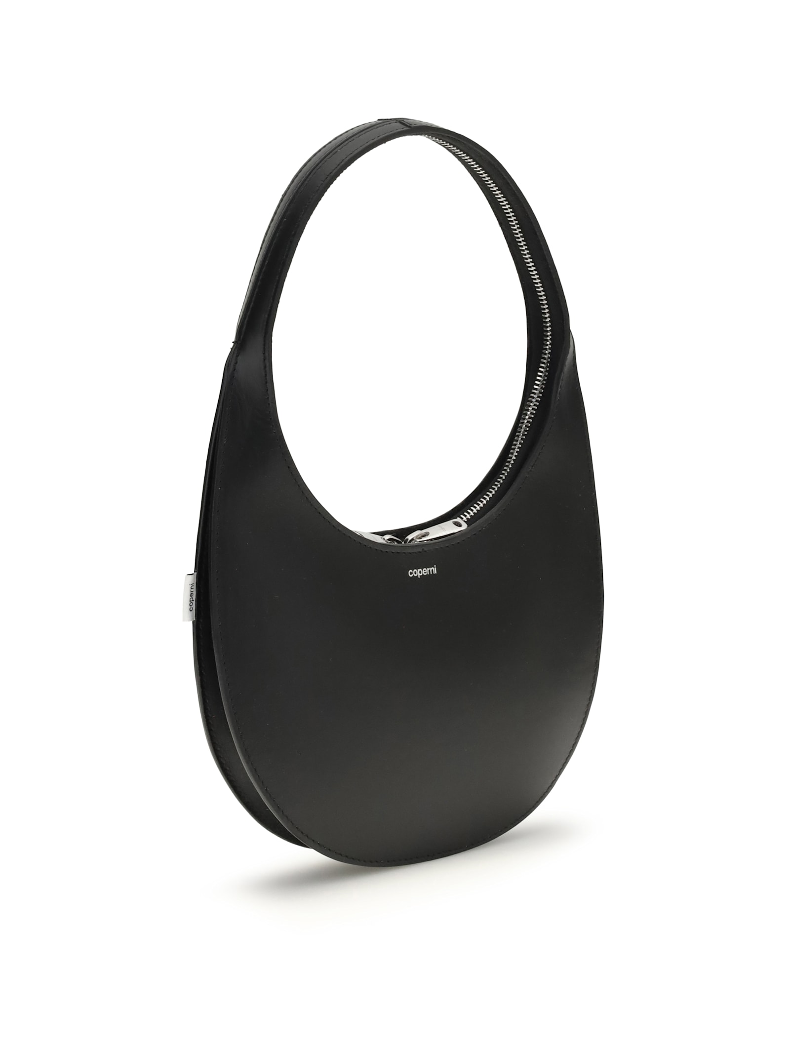 Coperni Soft Swipe Zip Shoulder Bag In Black