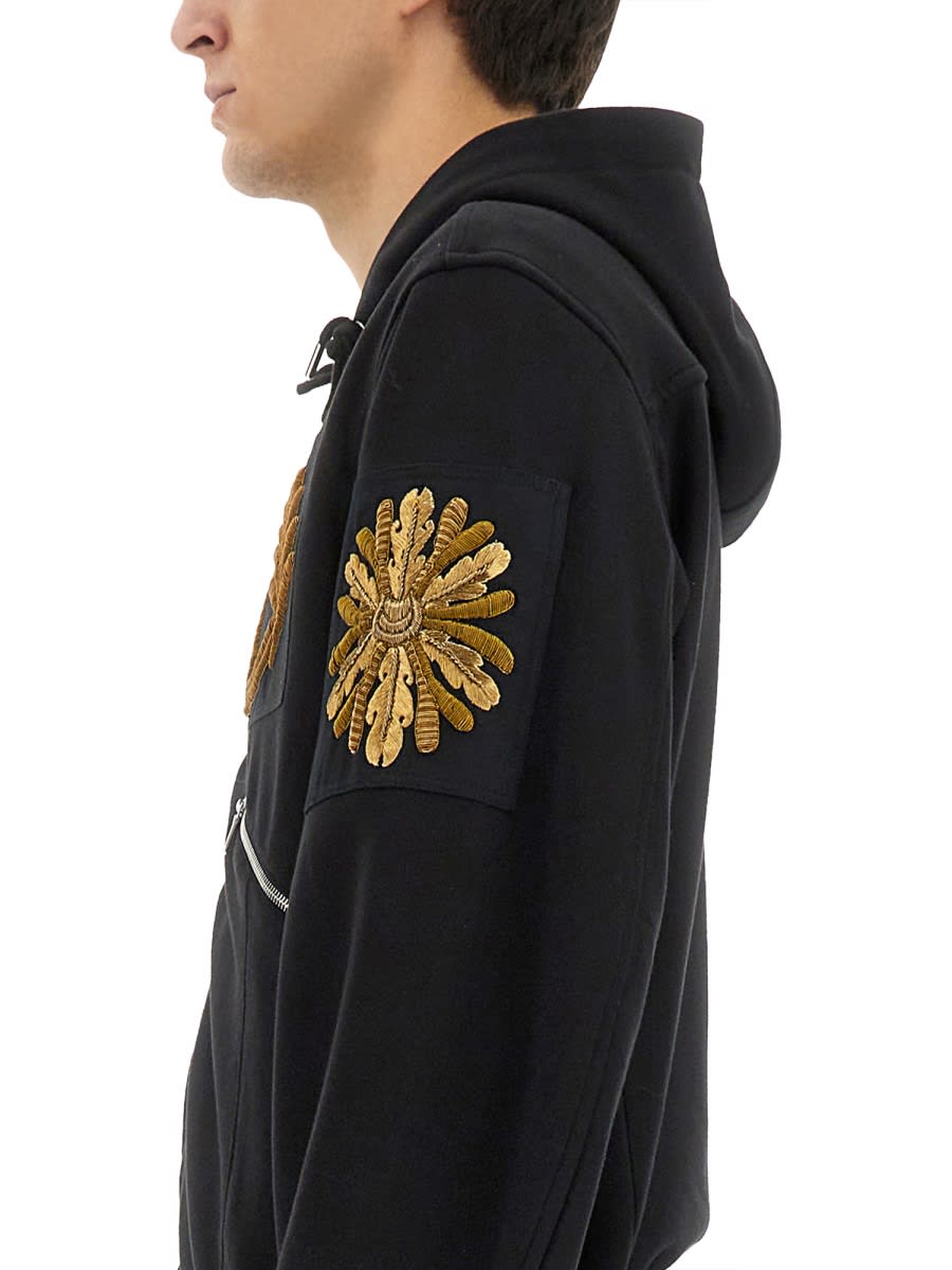 Dries Van Noten 02800-harrine Emb 1610 M.k.sweater - 100% Cotton Made In Turkey In Black