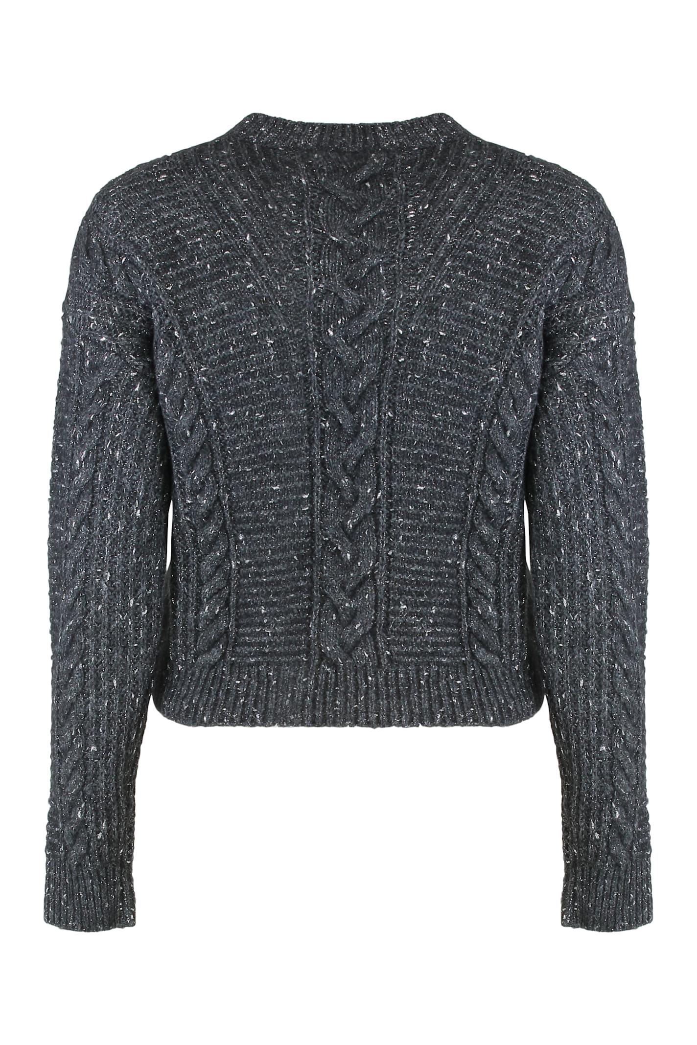 Max Mara Studio Boxy Sweater In Alpaca Blend In Black