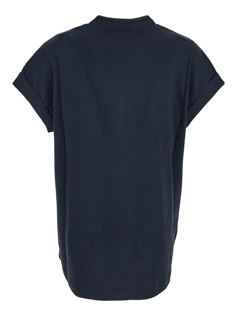 Shop Brunello Cucinelli Cotton T-shirt In Blue