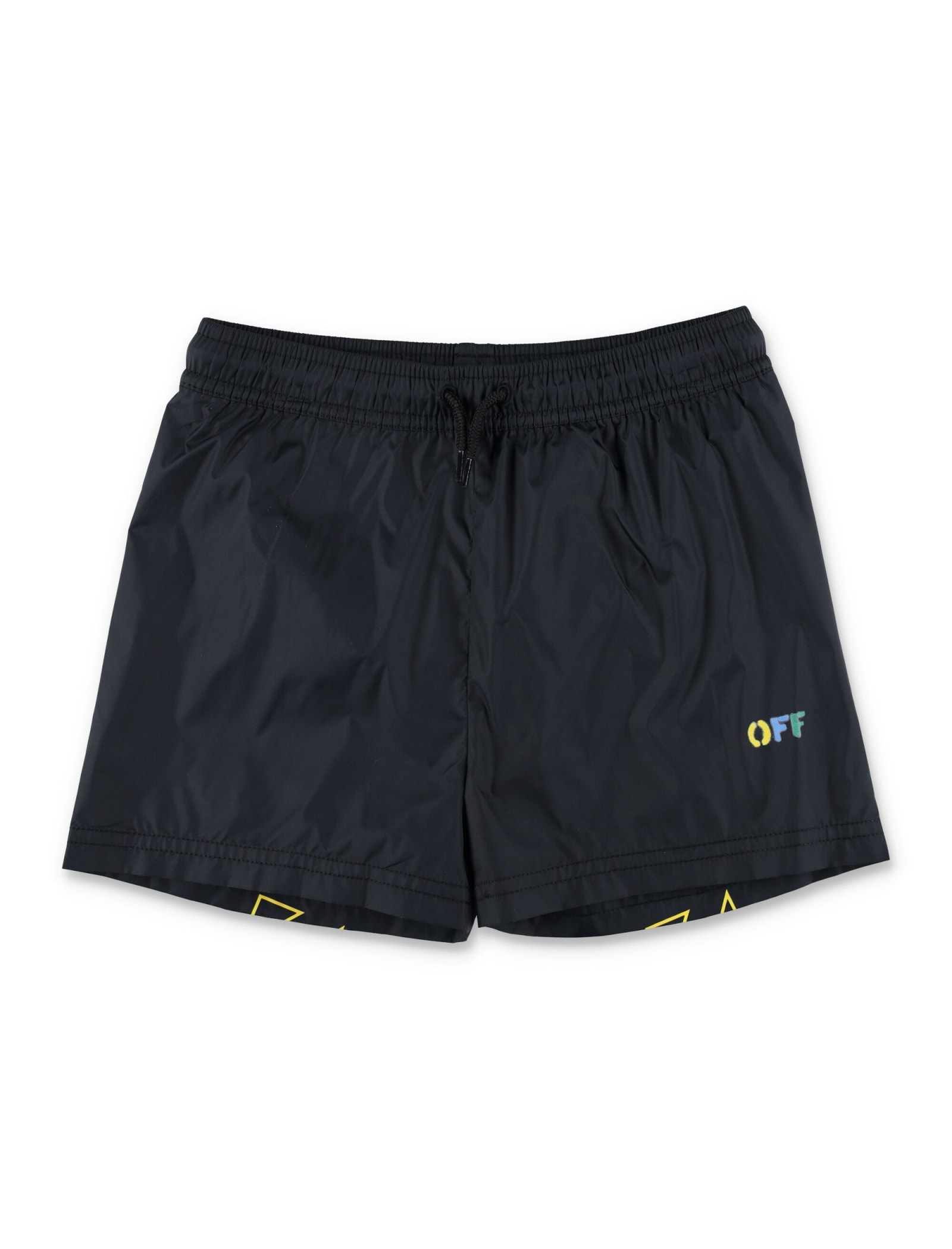 Shop Off-white Diag Rainbow Swimshorts In Black