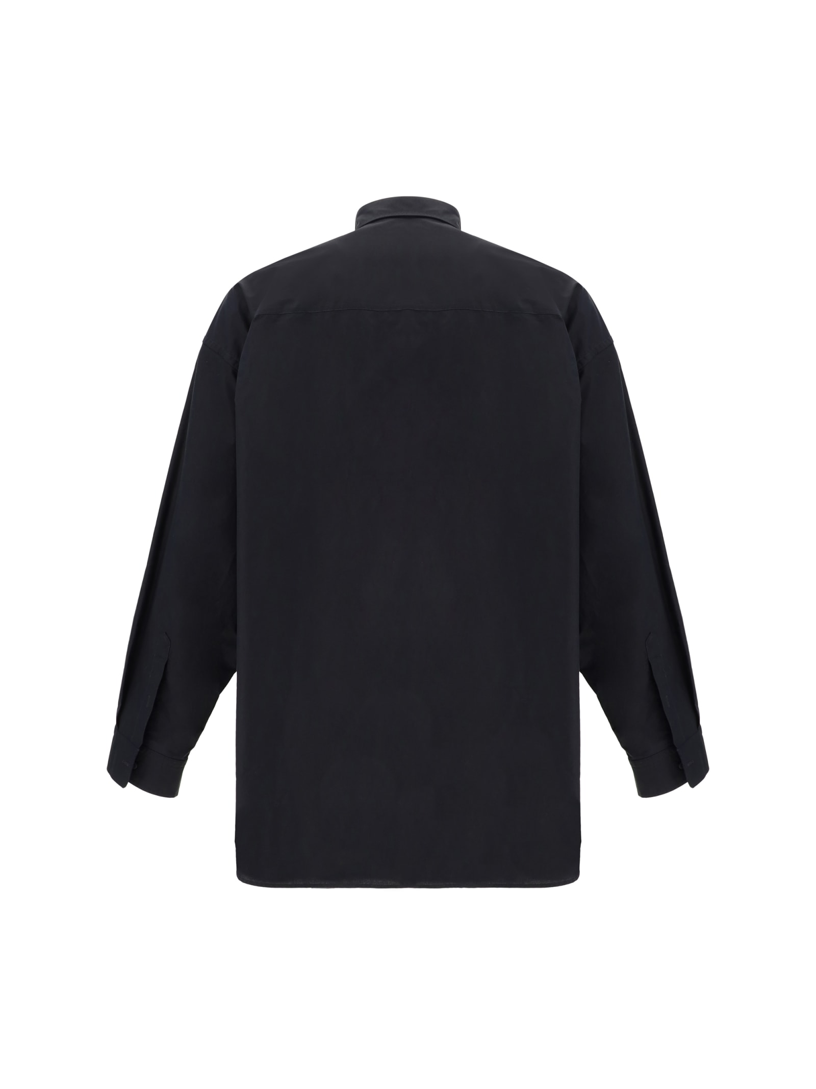 Shop Balenciaga Oversized Shirt In Black