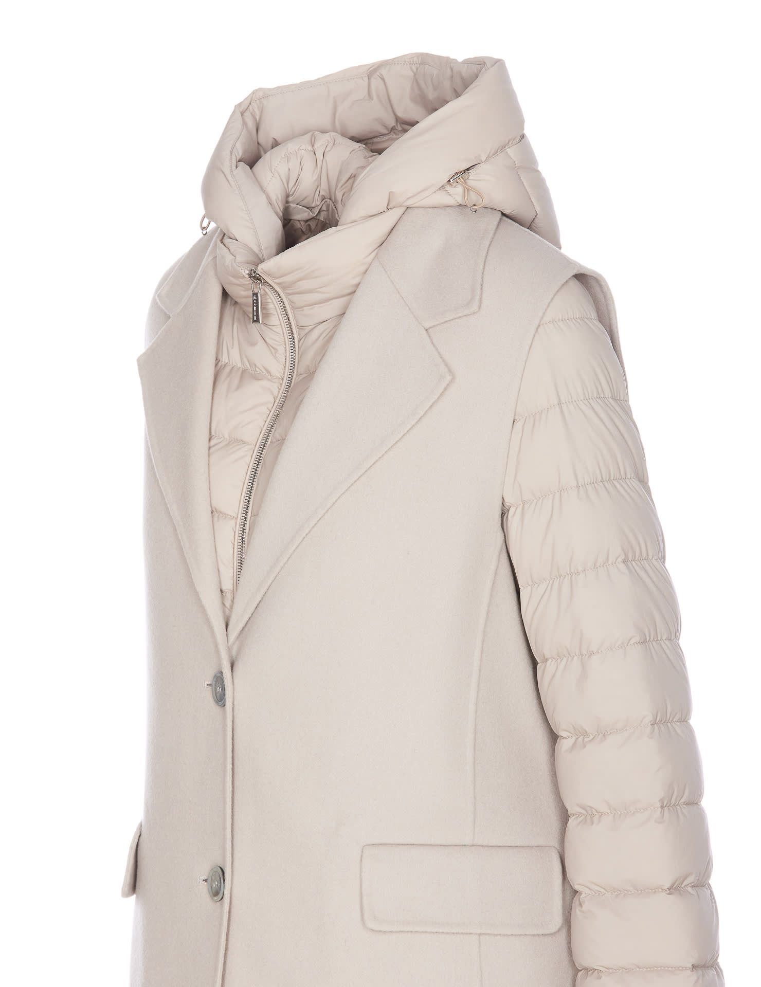 Shop Moorer Jaya Down Jacket In White