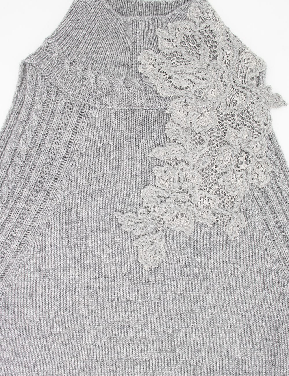 Shop Ermanno Scervino Top In Melange Grigio (l&b)