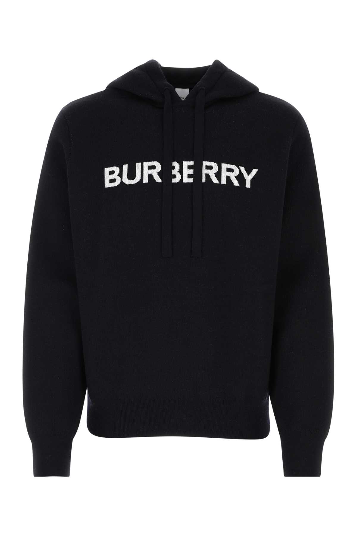 Shop Burberry Midnight Blue Cotton Blend Sweatshirt In B1488