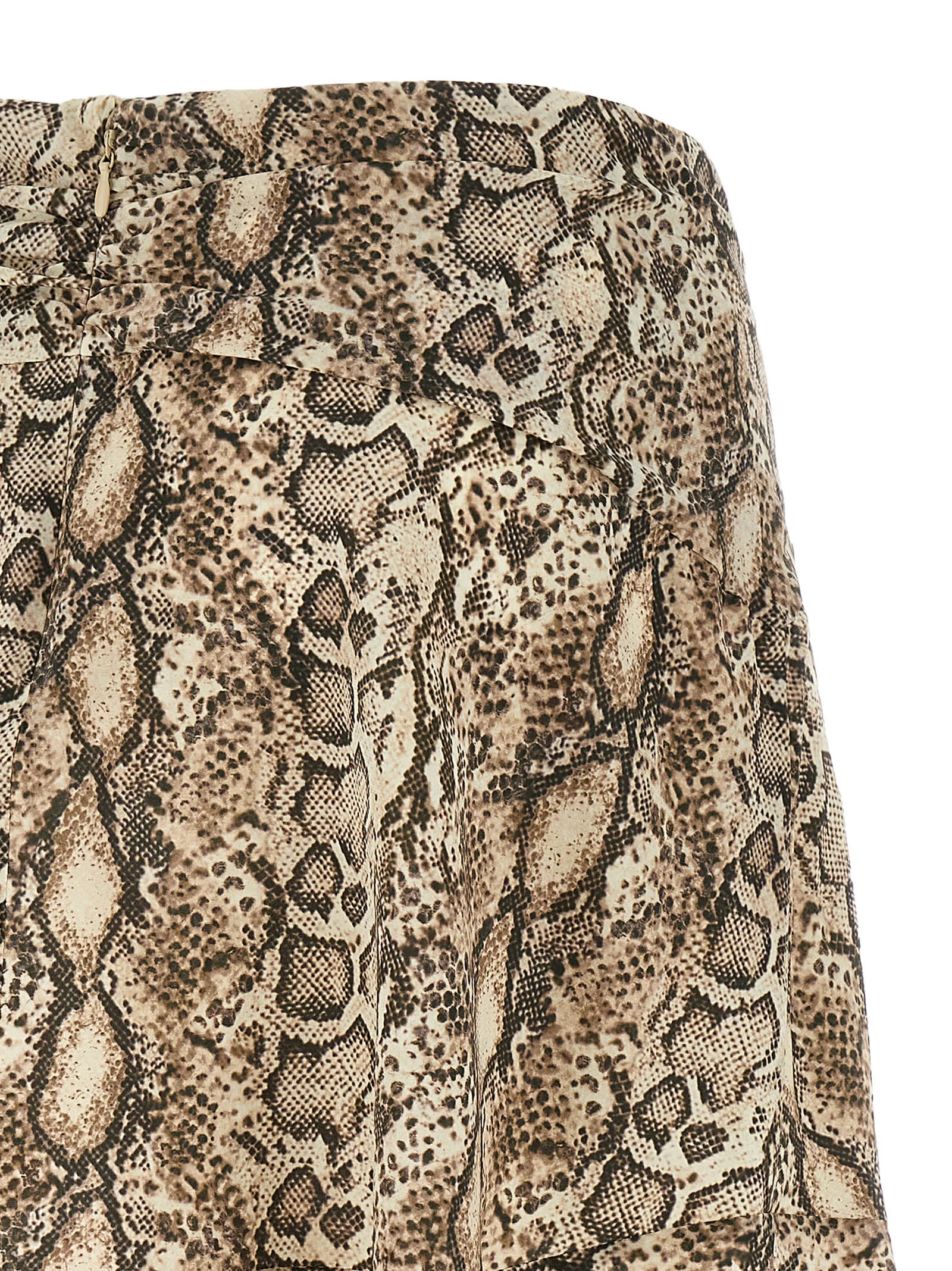 Isabel Marant Ozany Snake-print Silk-blend Miniskirt In Multicolor