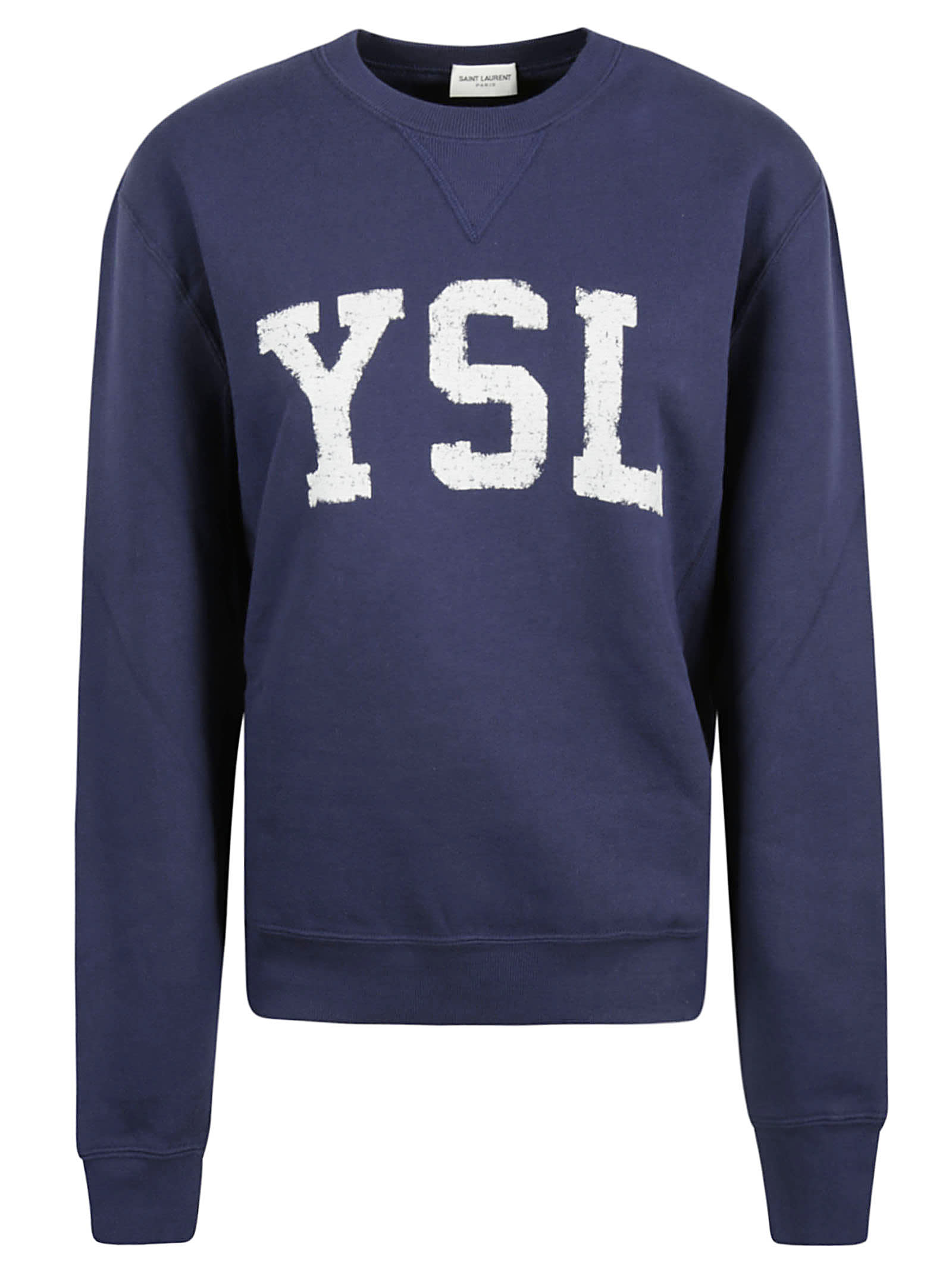 Saint Laurent Ysl Logo Print Regular Sweatshirt
