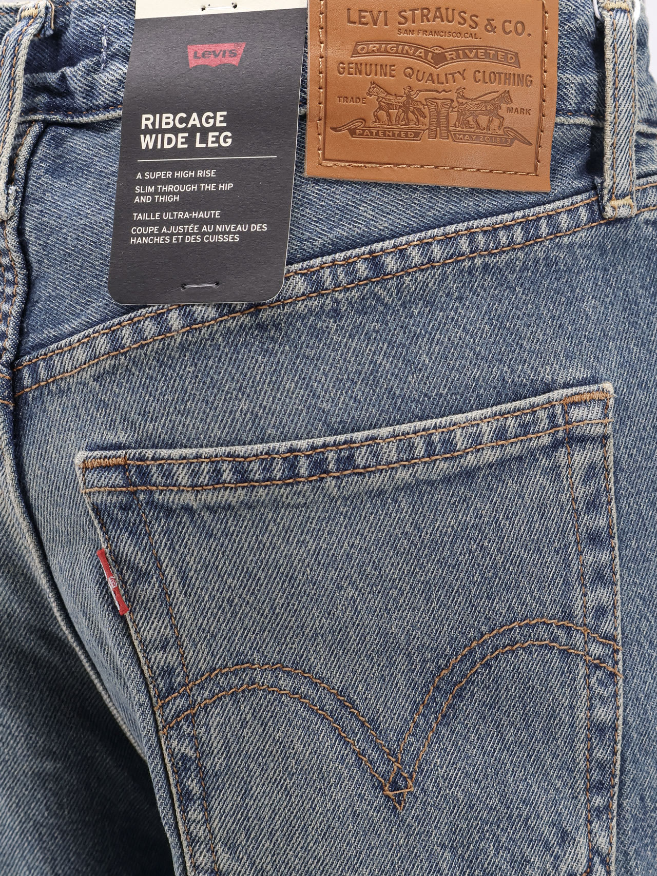Levi's Ribcage Wide Leg Jeans In Blue