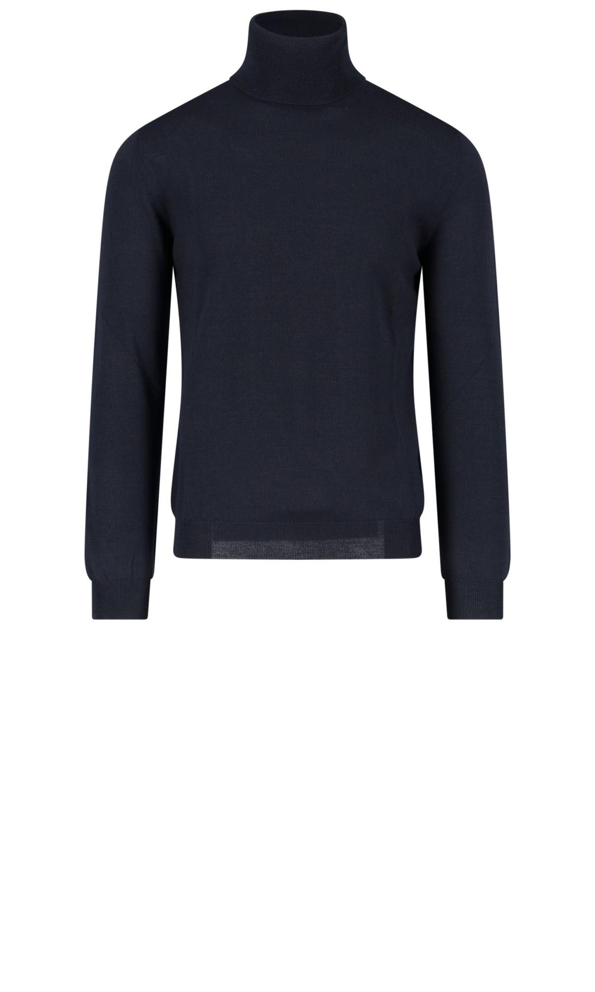 Shop Zanone Wool Turtleneck Sweater