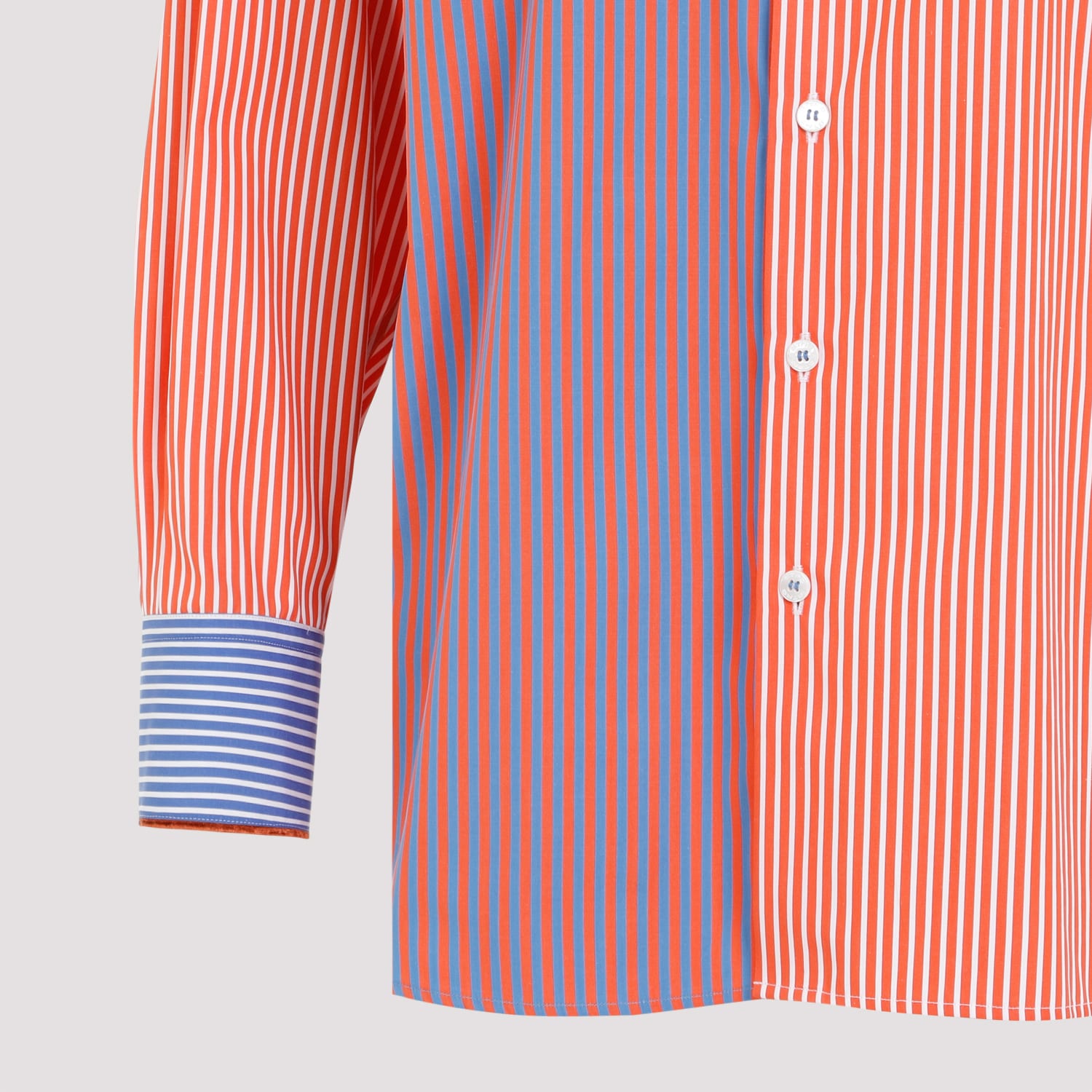 Shop Etro Cotton Shirt In Rigato