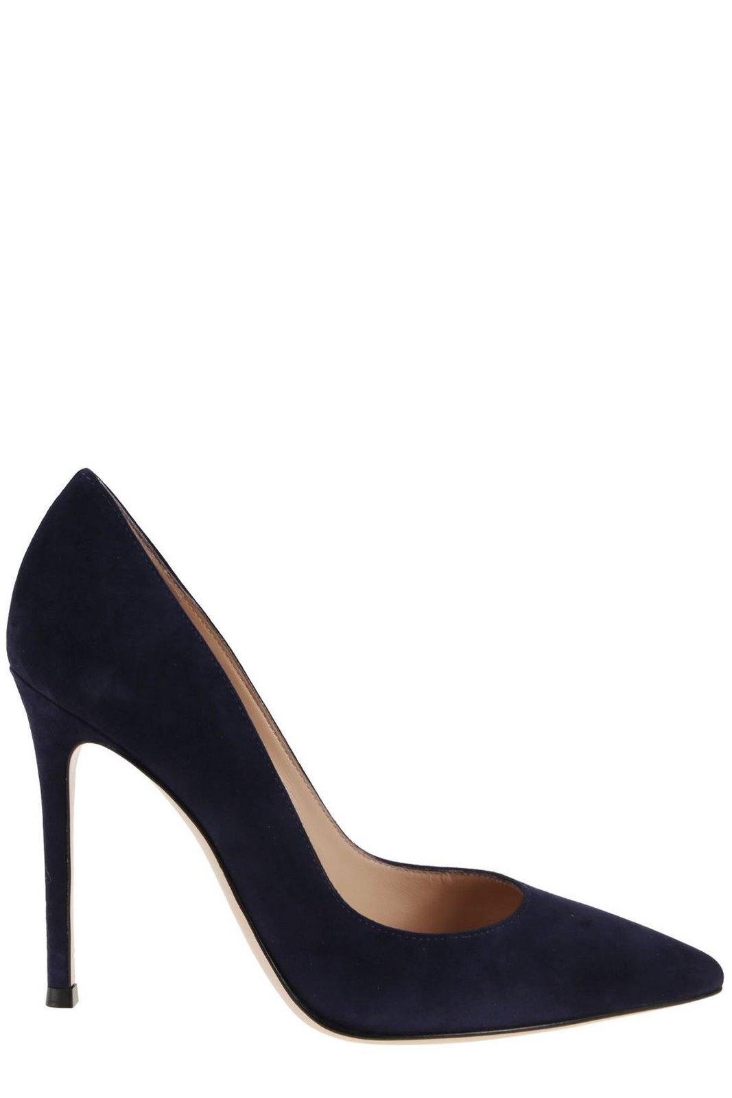 Gianvito Rossi Pointed Toe Pumps In Blue