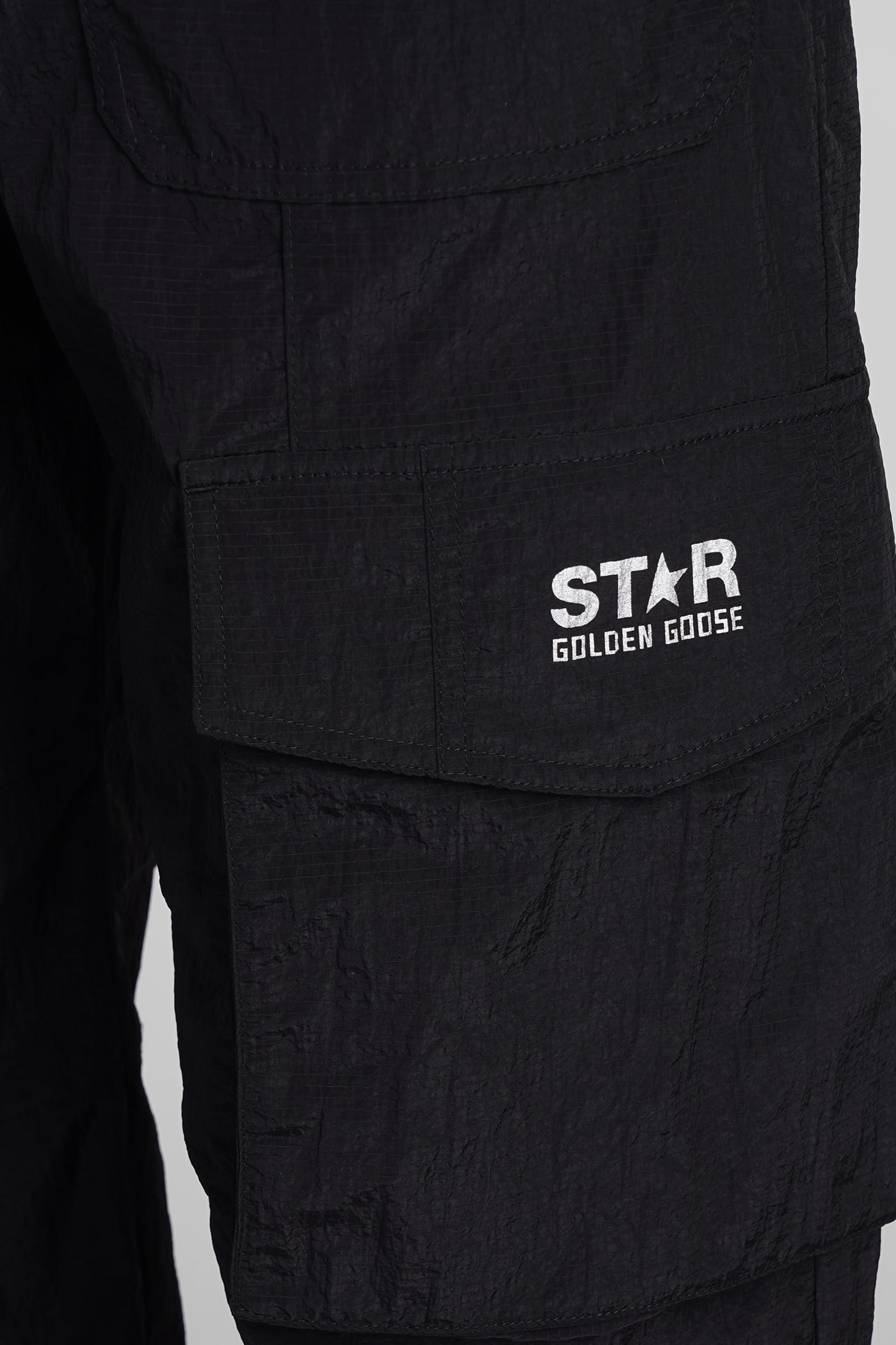 Shop Golden Goose Pants In Black Nylon