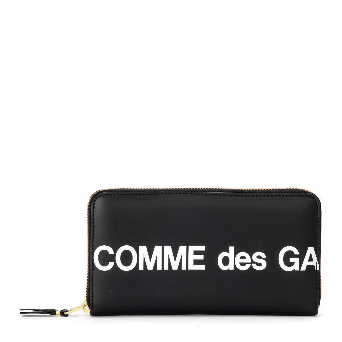 Comme Des Garçons Wallet Huge Logo Wallet With Zip Around In Black ...