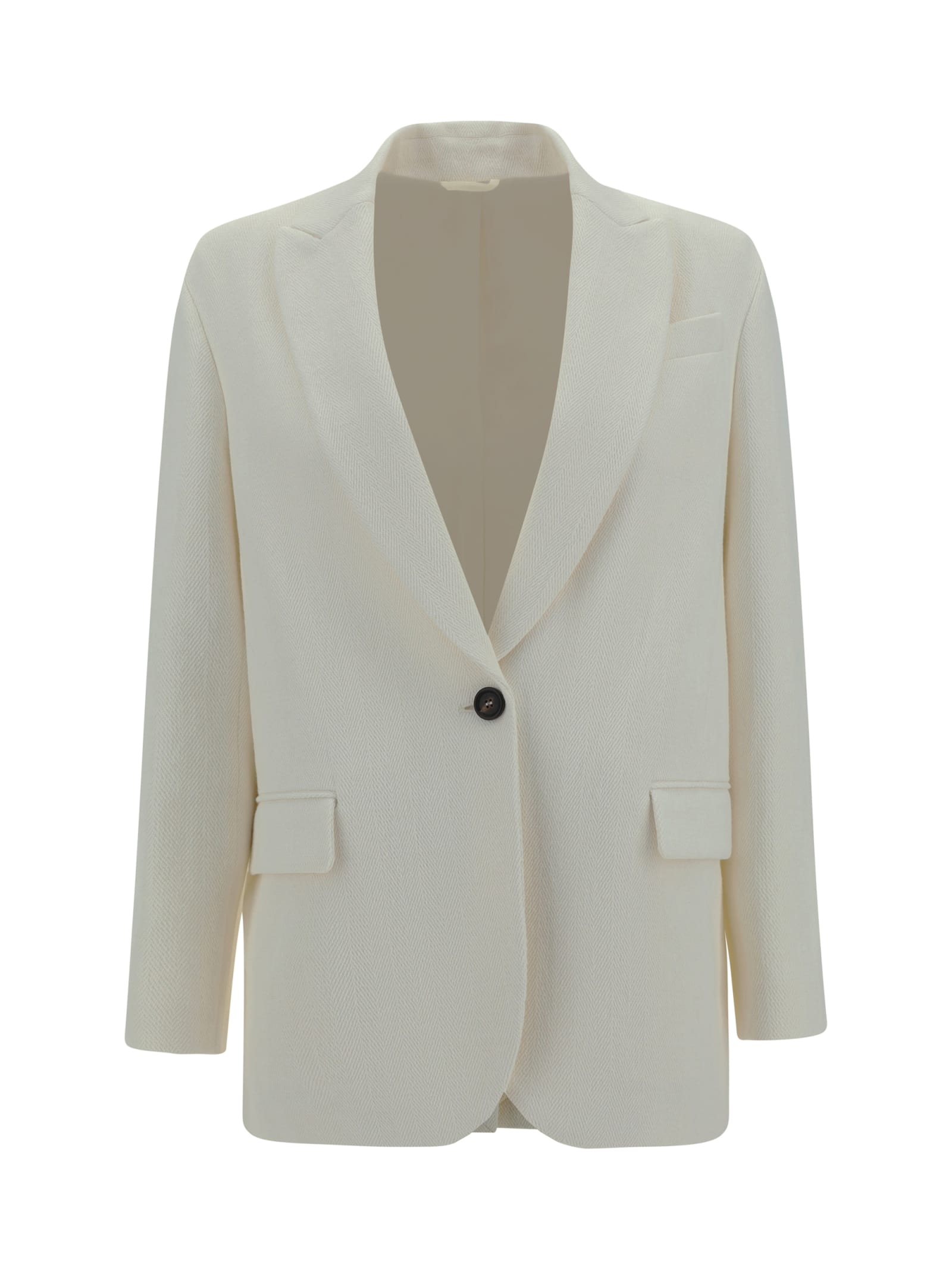 Shop Brunello Cucinelli Blazer Jacket In White
