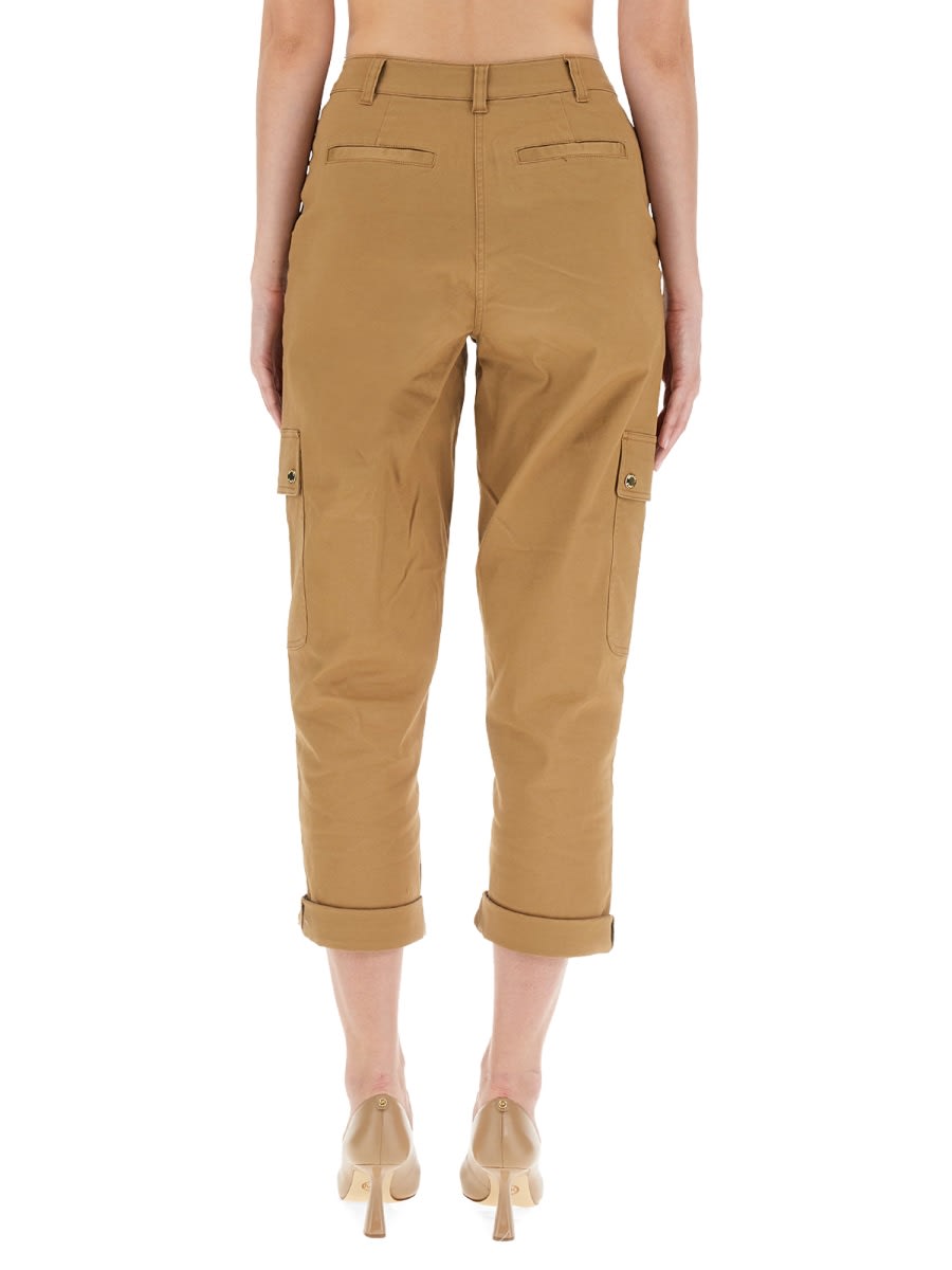 Shop Michael Kors Cargo Pants In Beige