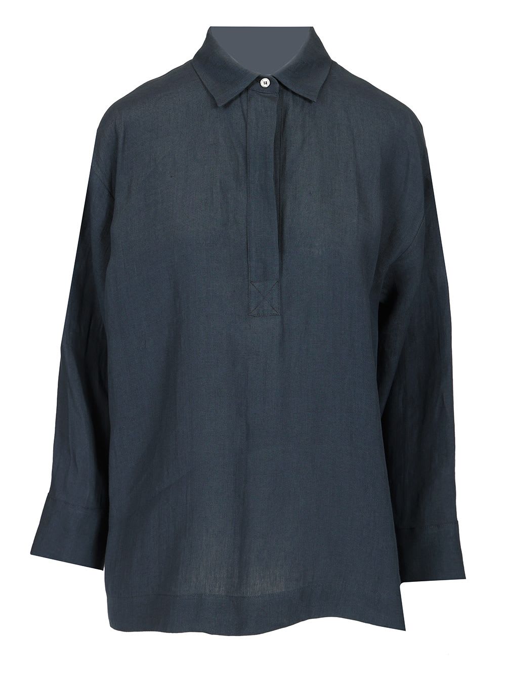 'S MAX MARA LINEN POLO SHIRT