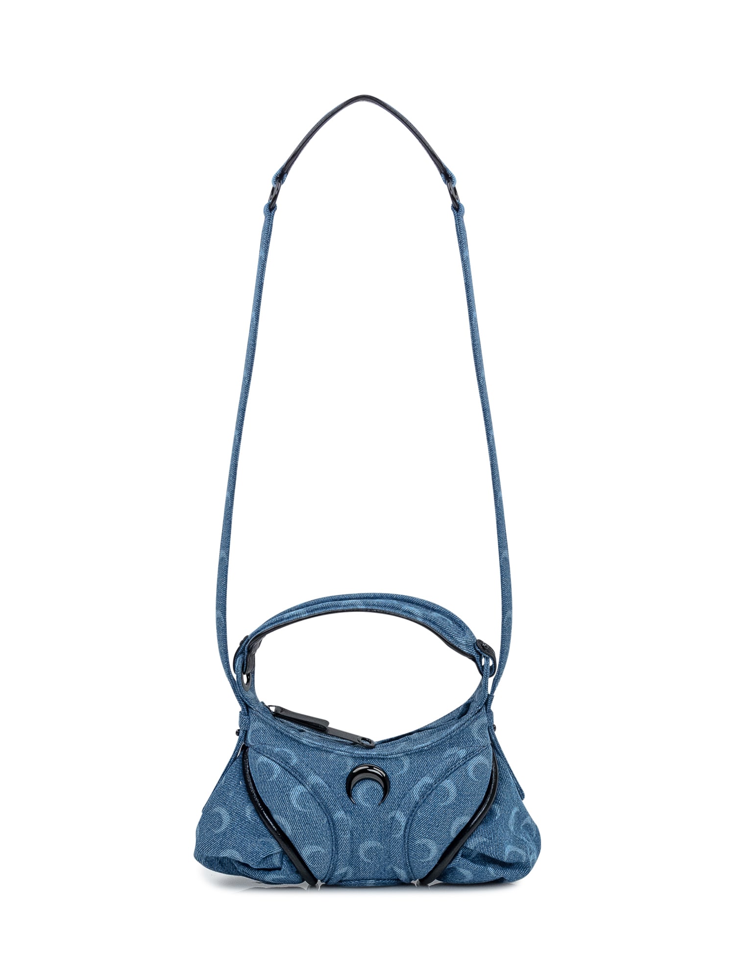 Shop Marine Serre Moon Laser Futura Mini Bag In Light Blue